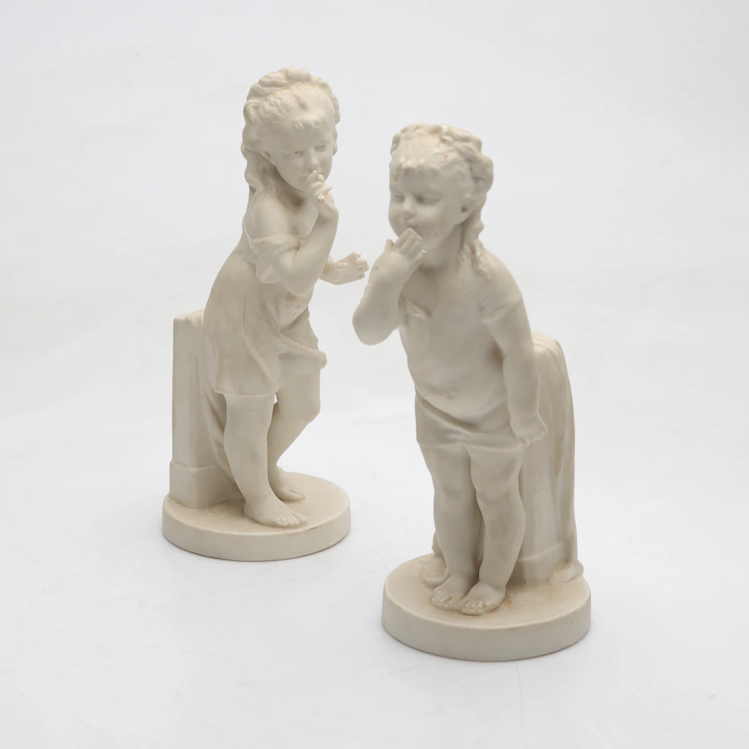 FIGURINER, 2 st, parian, Gustavsberg, 1919.
