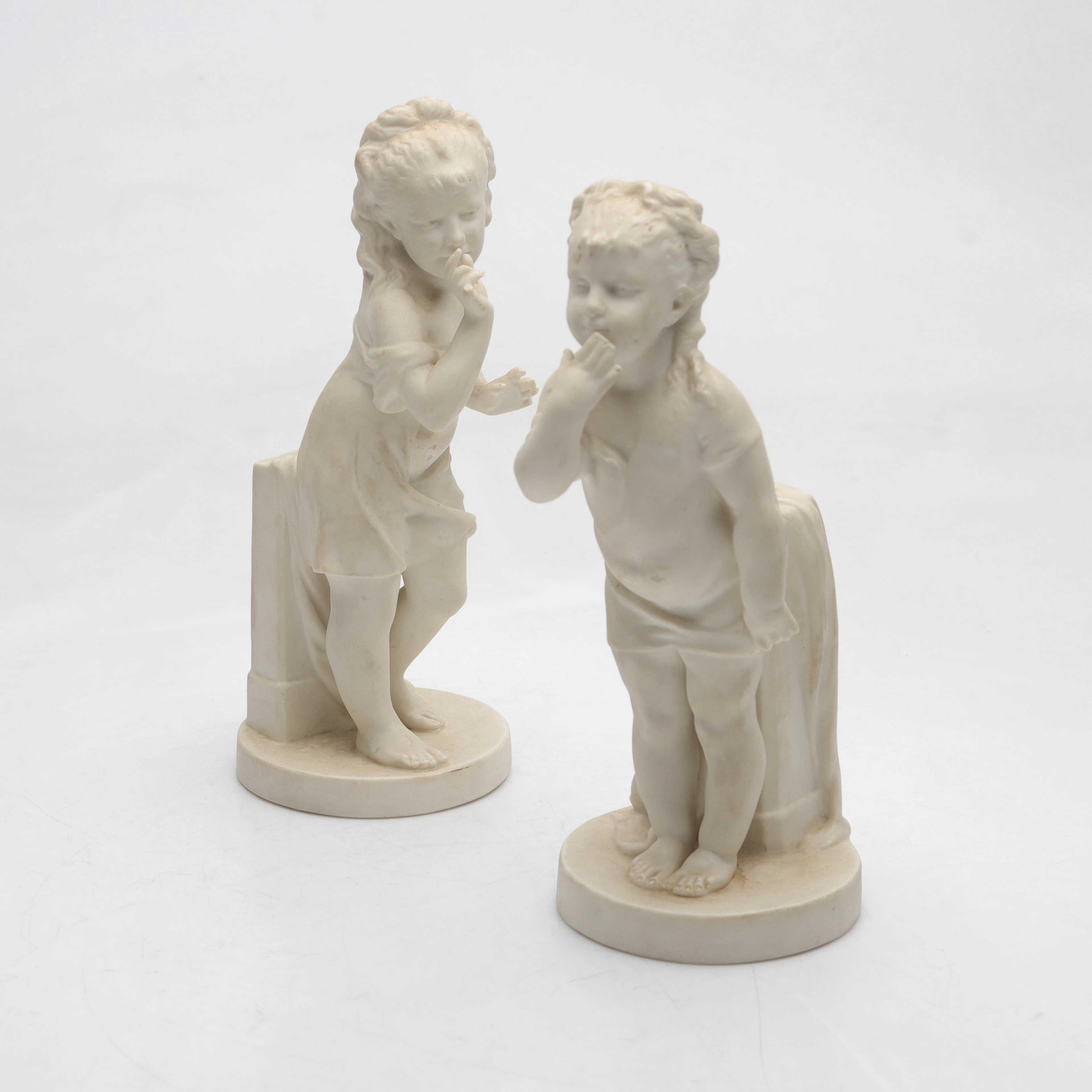 FIGURINER, 2 st, parian, Gustavsberg, 1919.