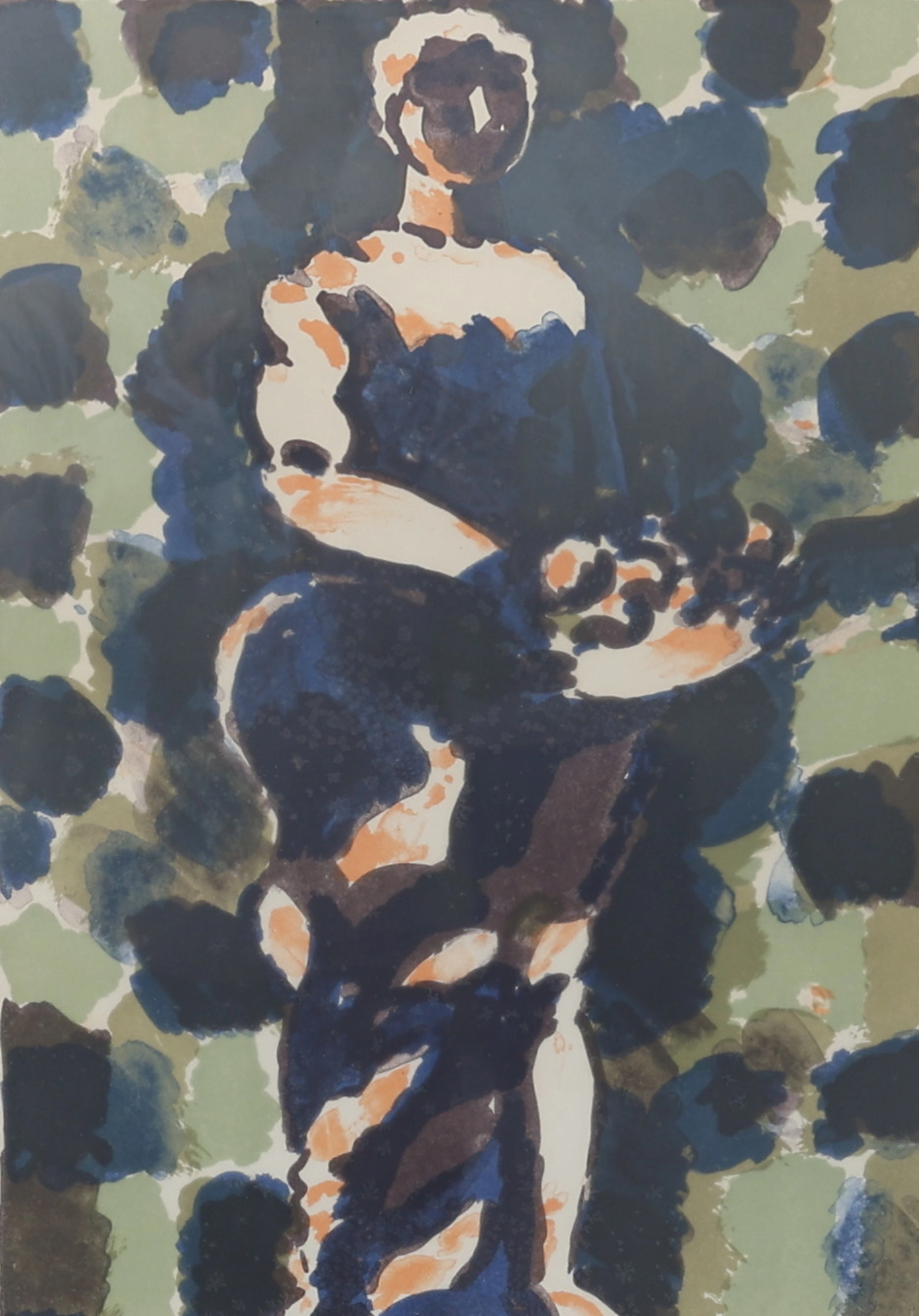 OLLE NYMAN. Abstrakt figur, litografi, signerad, numrerad 7/325 samt