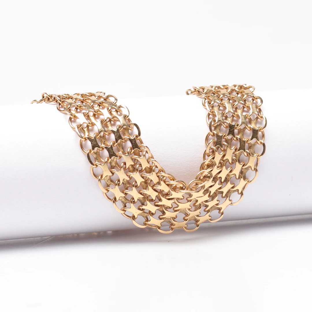 ARMBAND, 18K guld, X-länk, vikt ca 16gram.