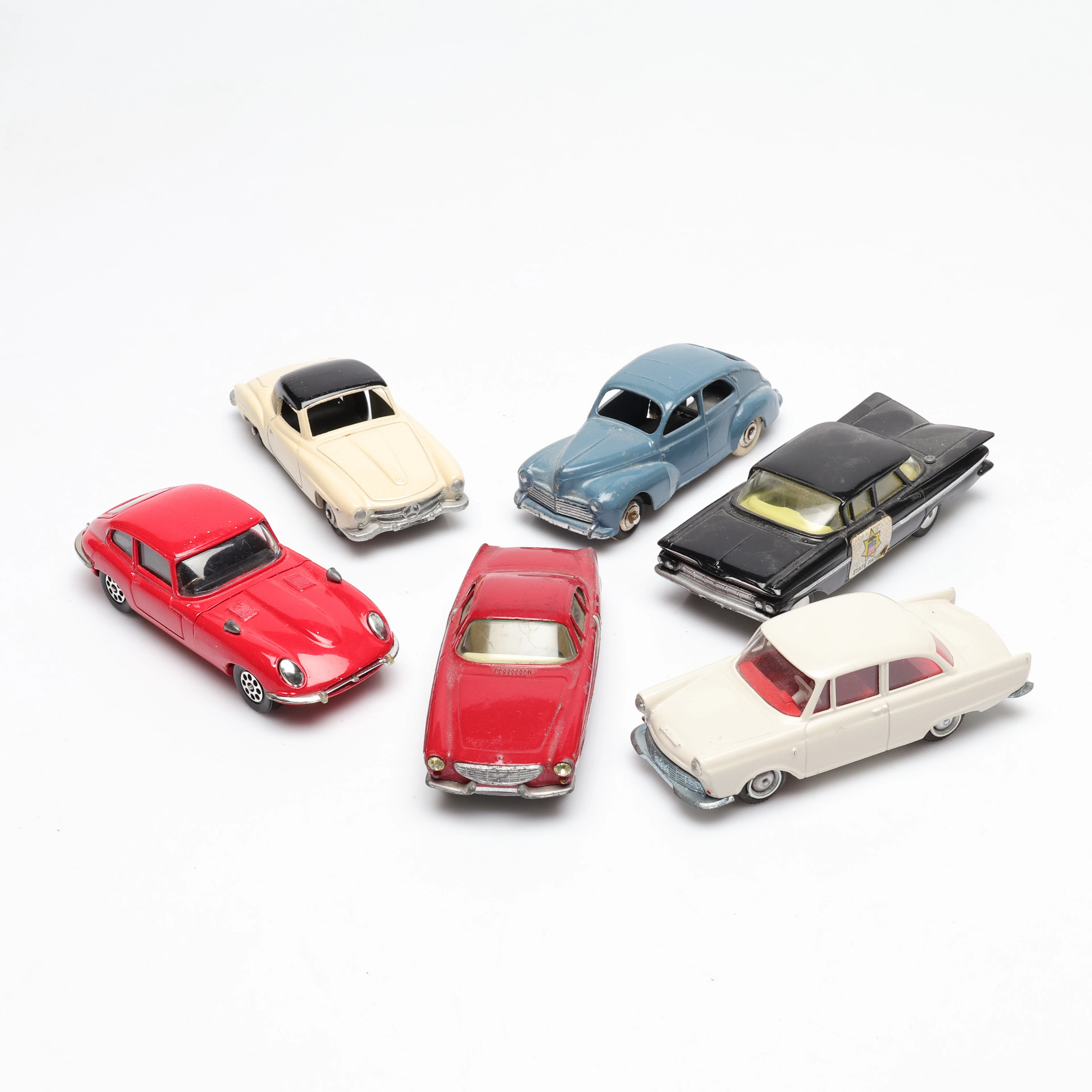 MODELLBILAR, 6 st, bl.a. Tekno, Dinky Toys.