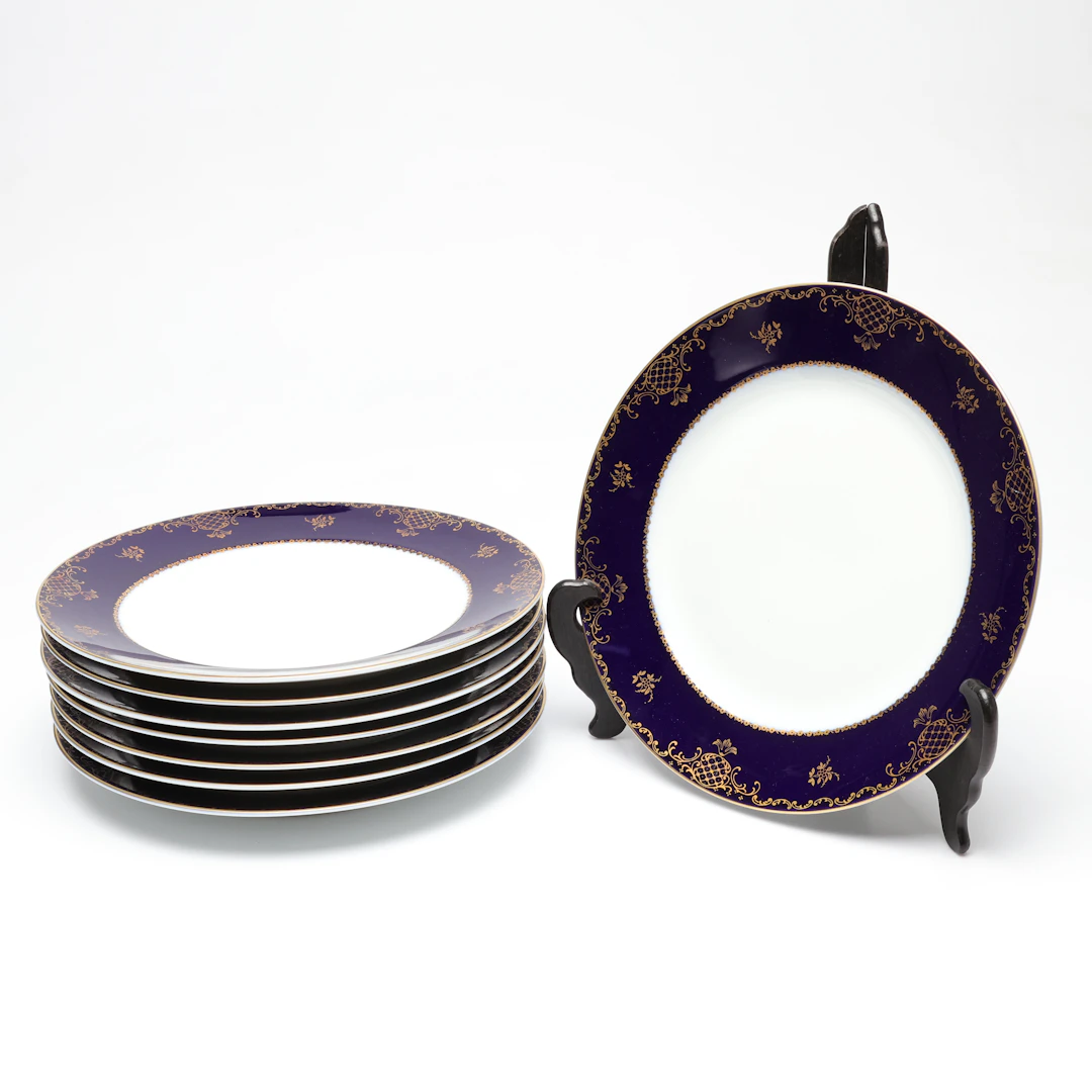 MATTALLRIKAR, 8st, porslin, Classic rose collection, Rosenthal group, Tyskland.