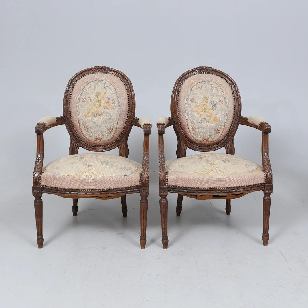 KARMSTOLAR, 1 par, gustaviansk stil.