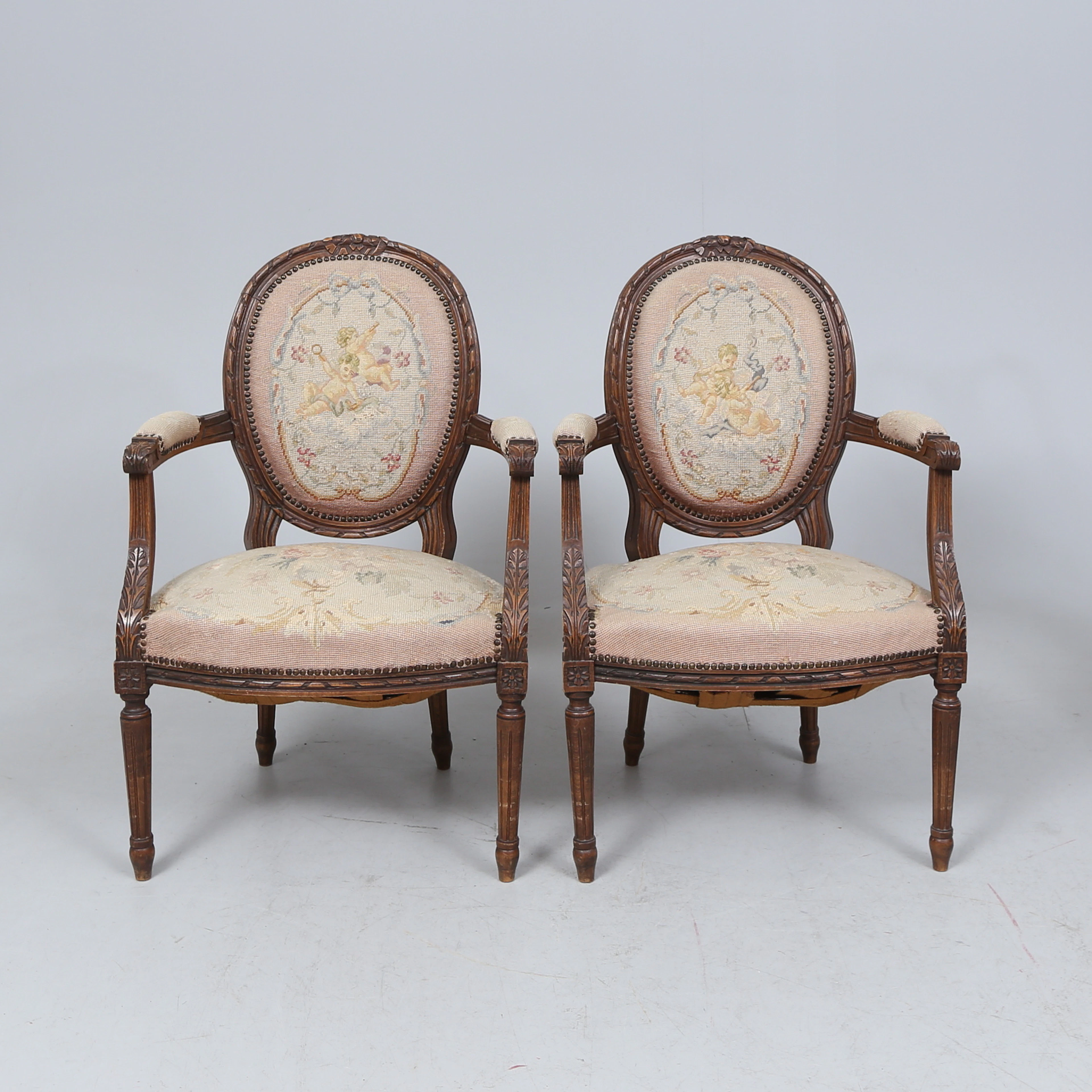 KARMSTOLAR, 1 par, gustaviansk stil.