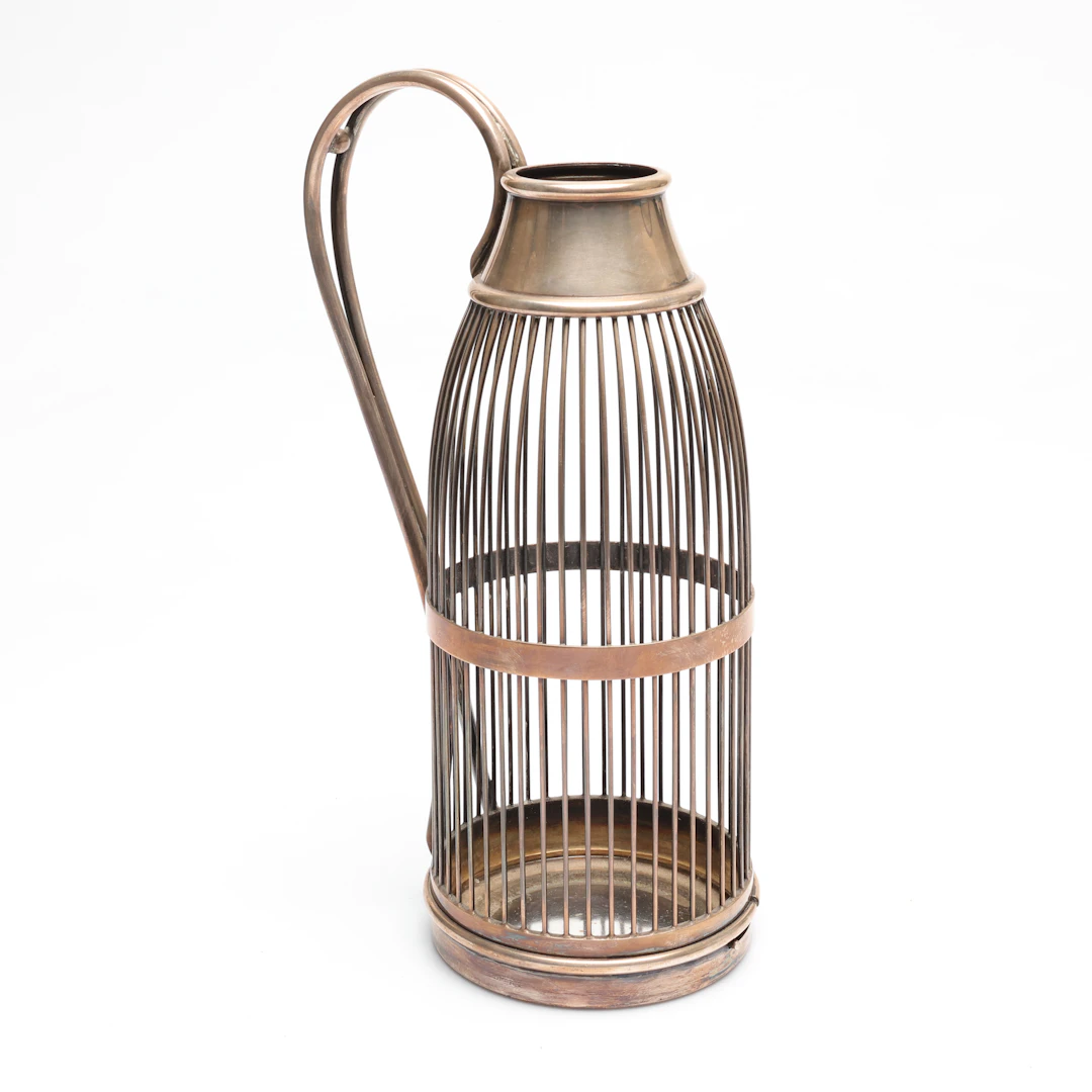 FLASKSTÄLL, nysilver, 1900-tal.