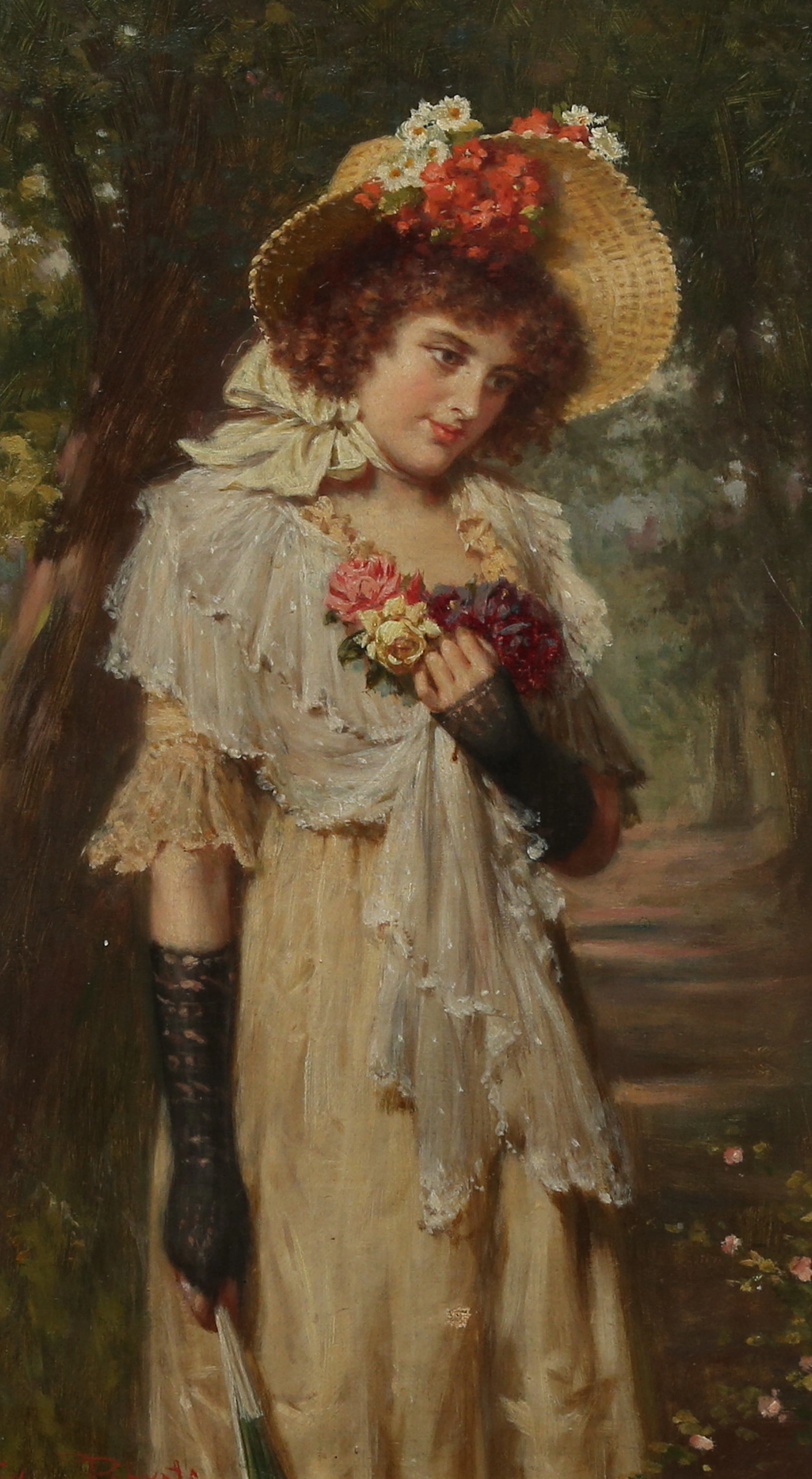 EDWIN THOMAS ROBERTS. olja på duk, signerad.