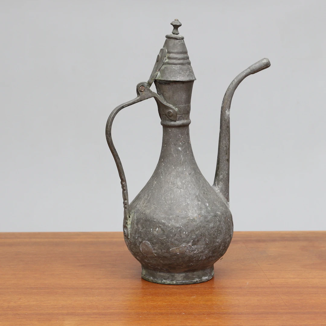 KANNA/ IBRIK, metall, troligen Osmanska riket, 1800-tal.