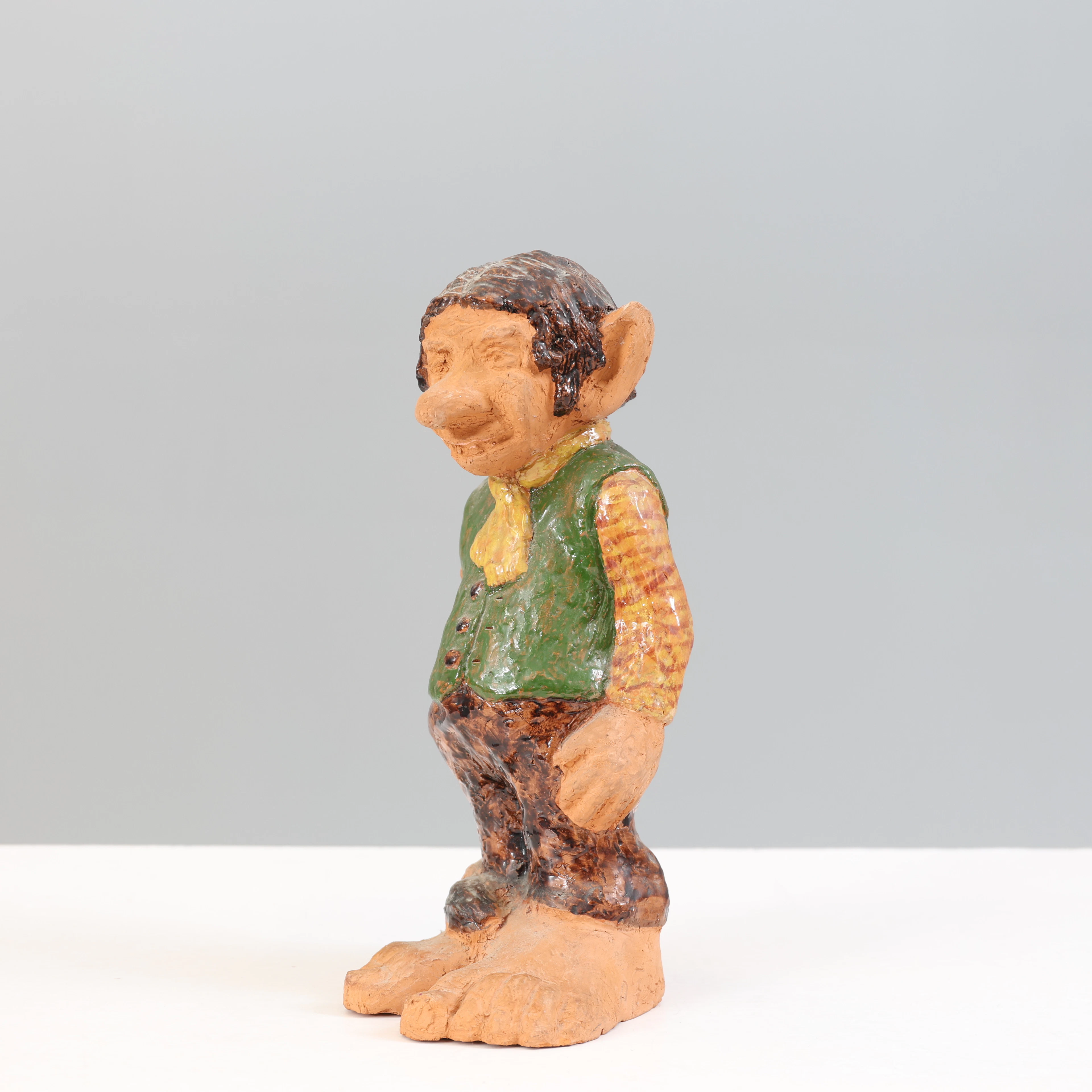 AXEL FLORIN. Skulptur, lergods, delvis glaserat, signerad.