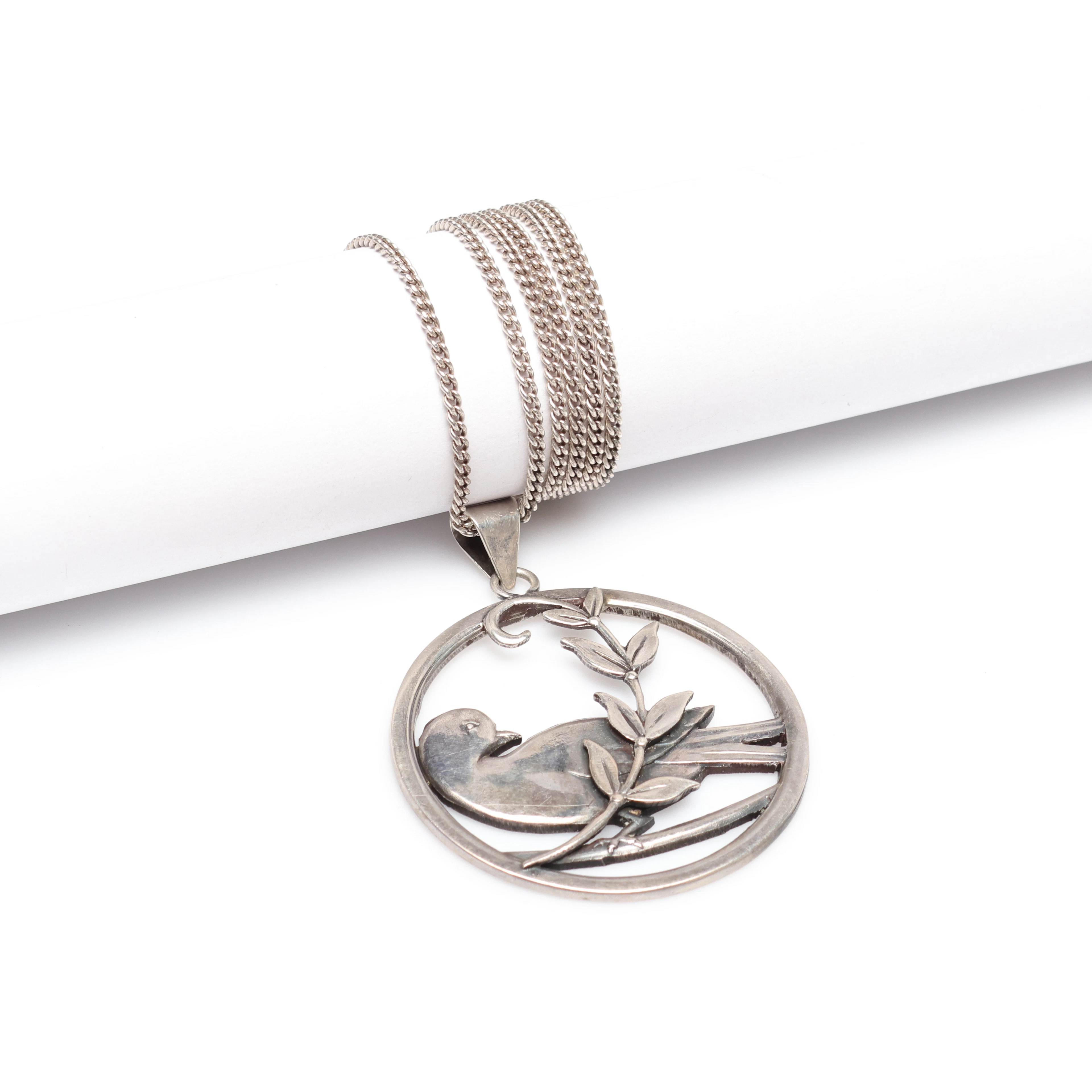 HÄNGE med kedja, silver, 1930/40-tal.