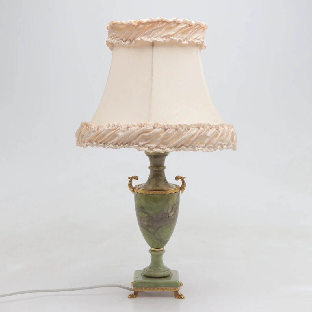 BORDSLAMPA, onyx och metall, Cerri Nestore Volterra, Italien, 1900-talets