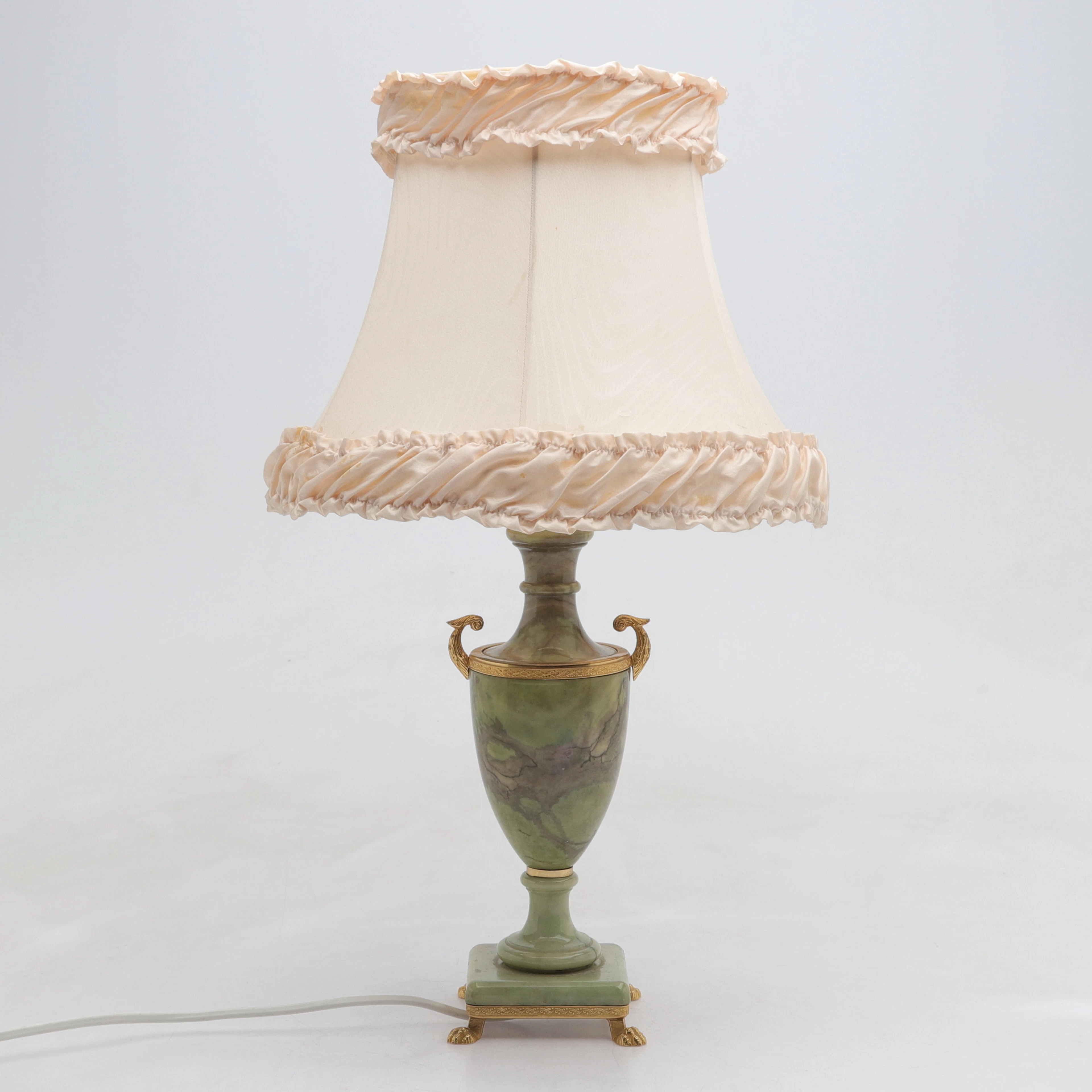 BORDSLAMPA, onyx och metall, Cerri Nestore Volterra, Italien, 1900-talets