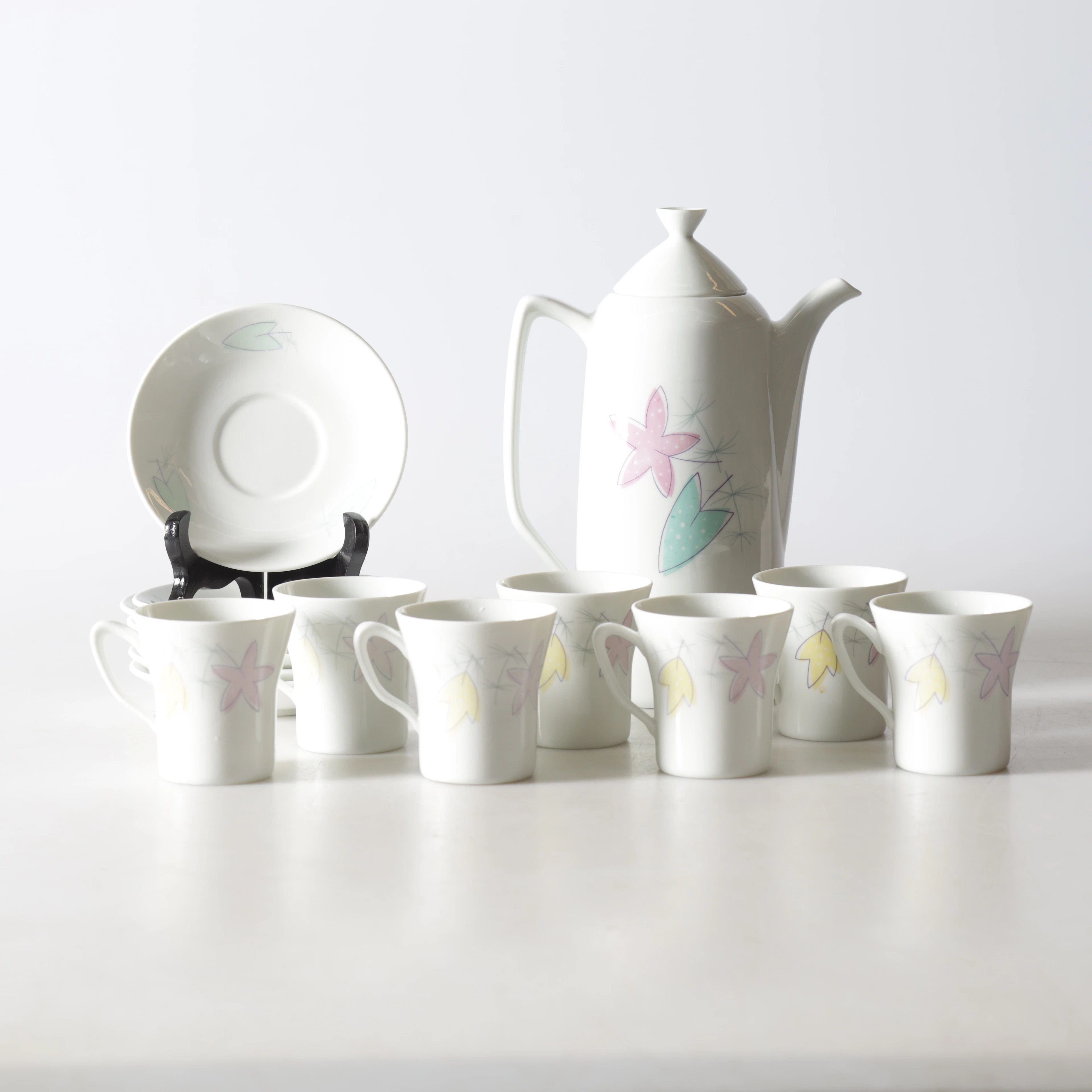KAFFESERVIS, 8 delar, porslin, Rörstrand.