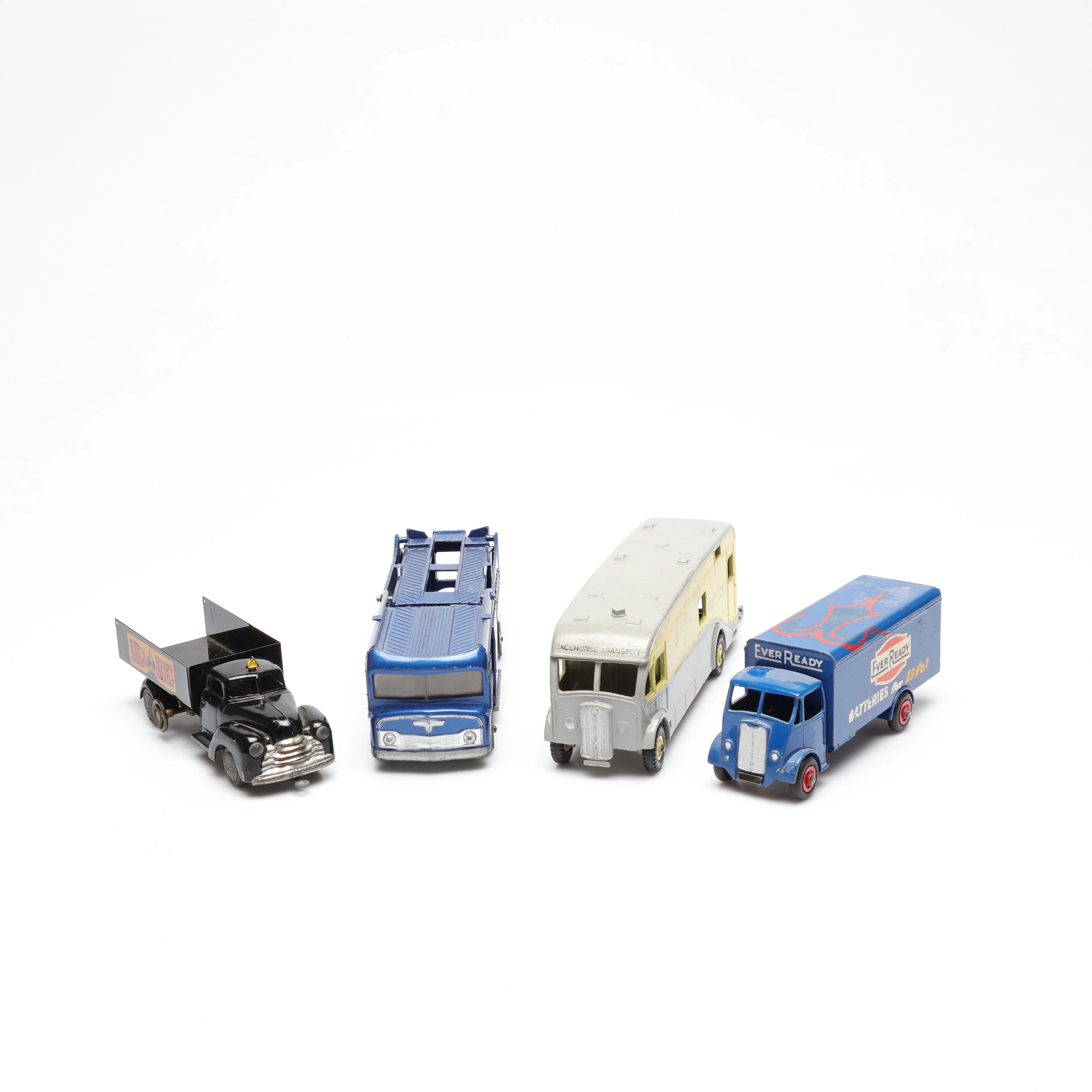 MODELLFORDON, 4 st, Tekno, Dinky Supertoys, Corgi Major toys.