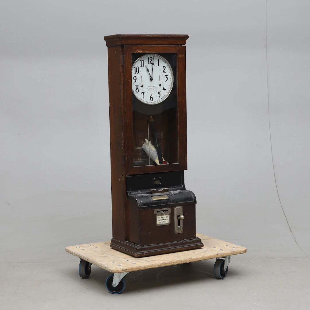 STÄMPELKLOCKA, International Time Recording Co, USA, 1900-talets första hälft.