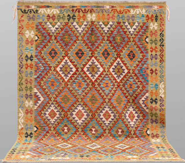 ORIENTMATTA. Kelim klassisk design, 258 x 188 cm.