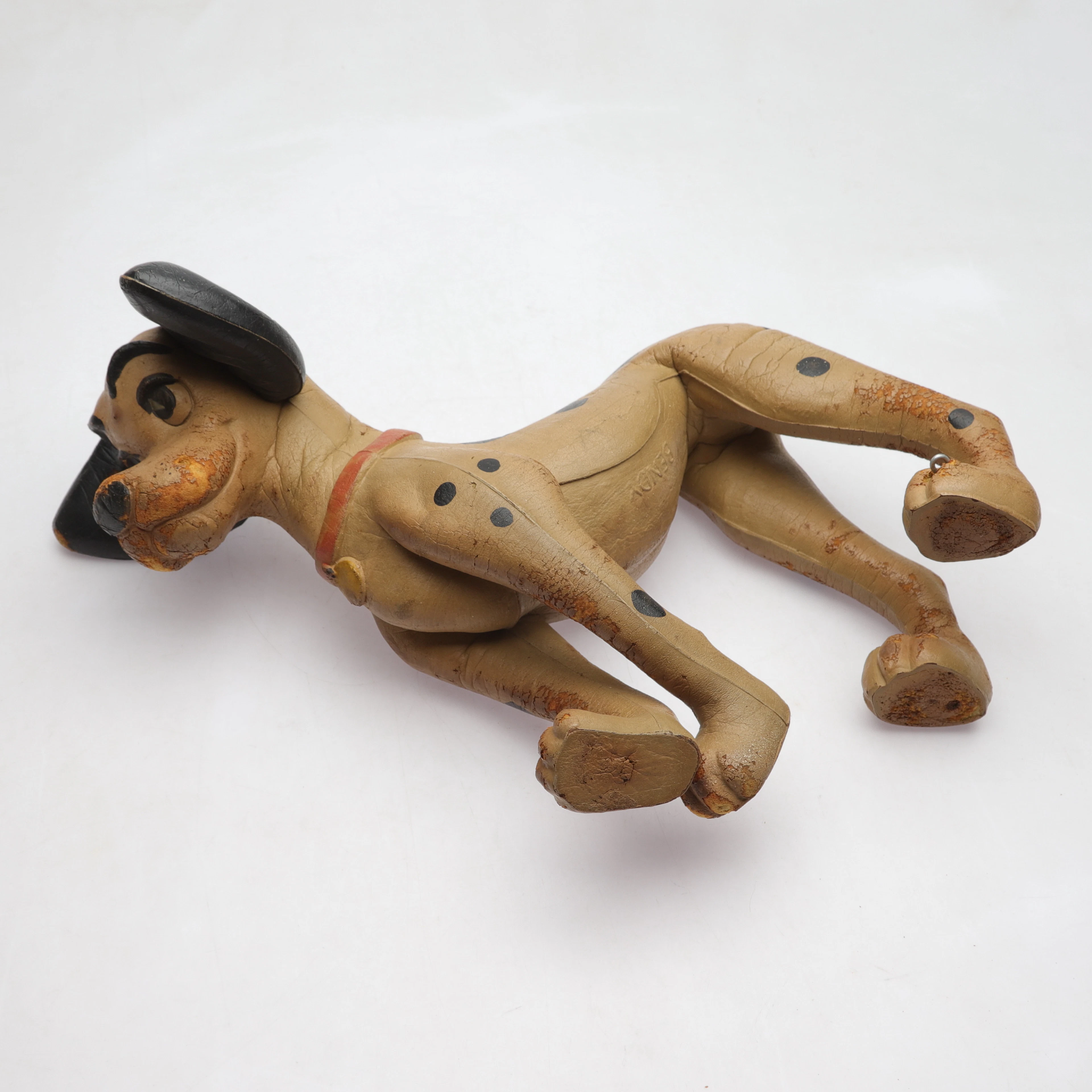 LEKSAK, Figur, skumgummi, Dalmatin, märkt "bendy", omkring 1900-talets mitt.