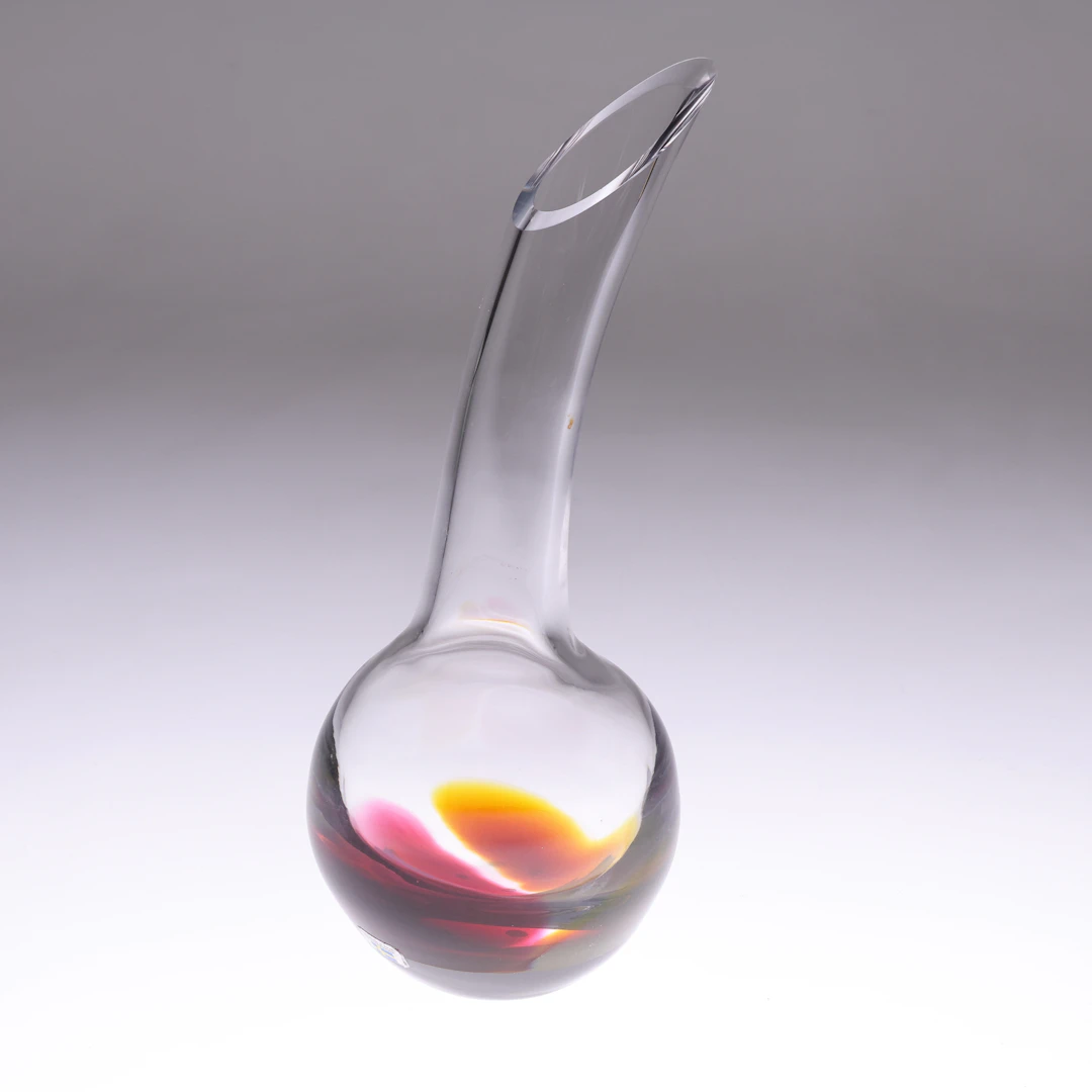 VAS/FLASKA, glas, Lindshammar. osignerad.