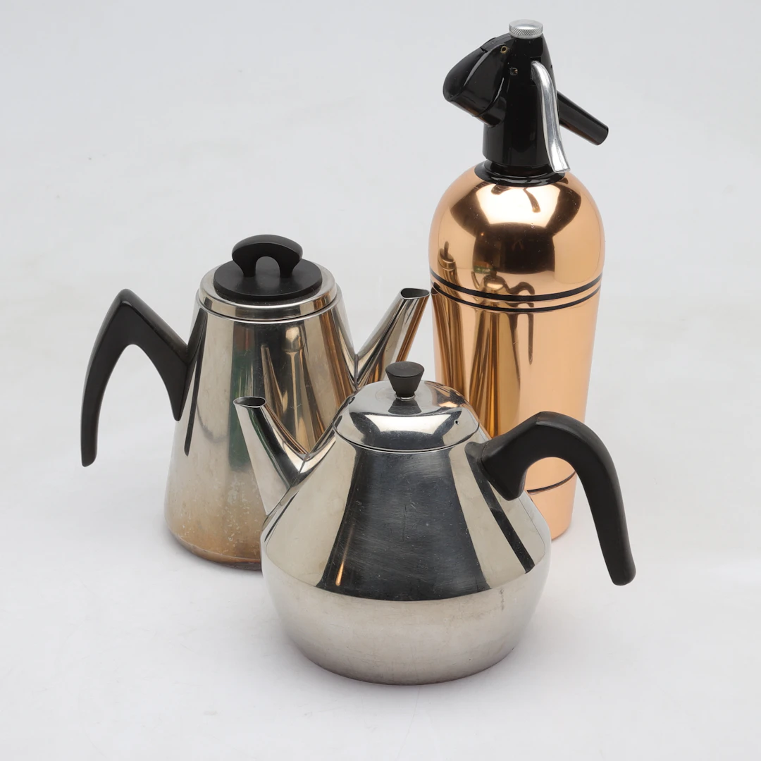 KAFFEKANNOR och SIFON, 3 delar, delvis Adam Thylstrup, NilsJohan