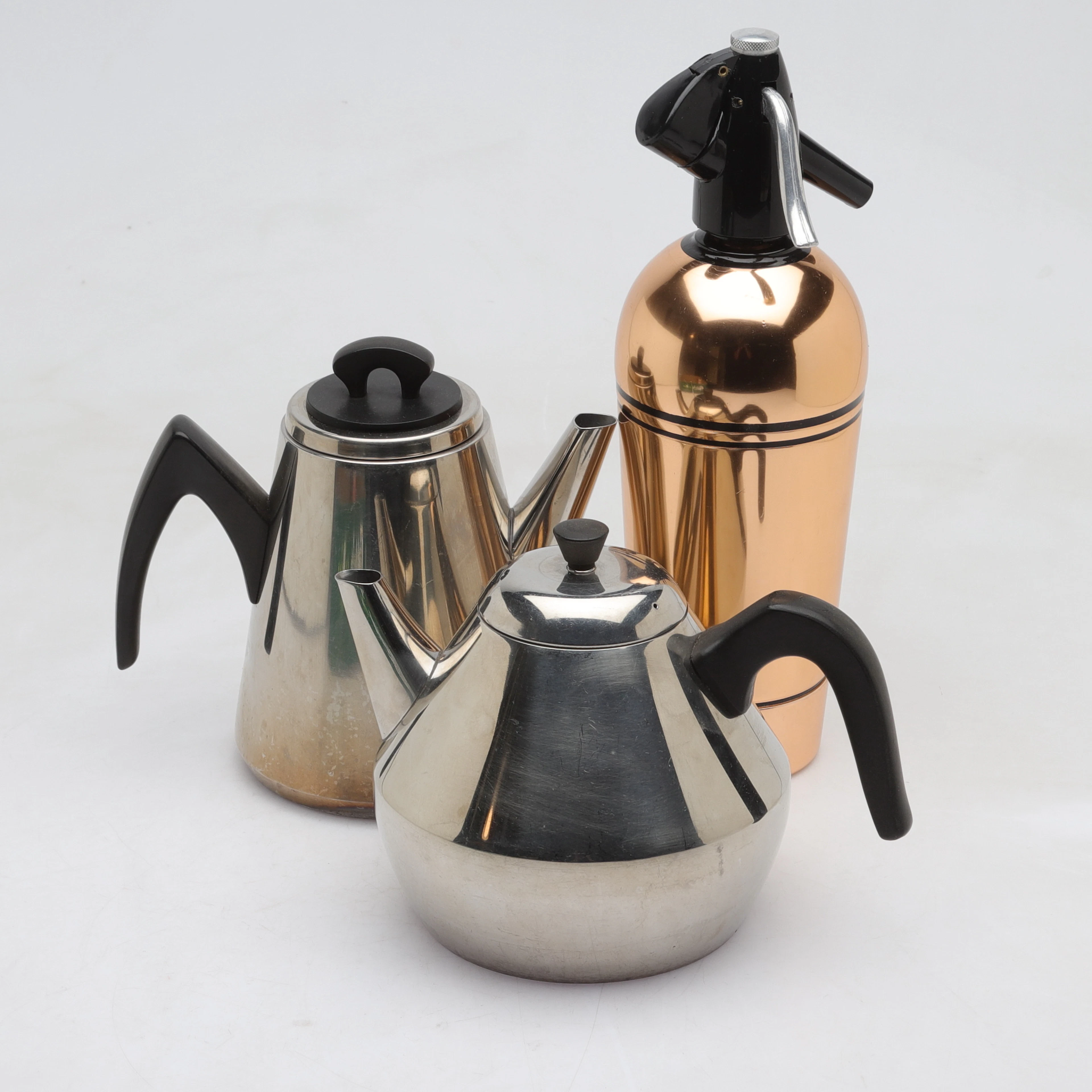 KAFFEKANNOR och SIFON, 3 delar, delvis Adam Thylstrup, NilsJohan