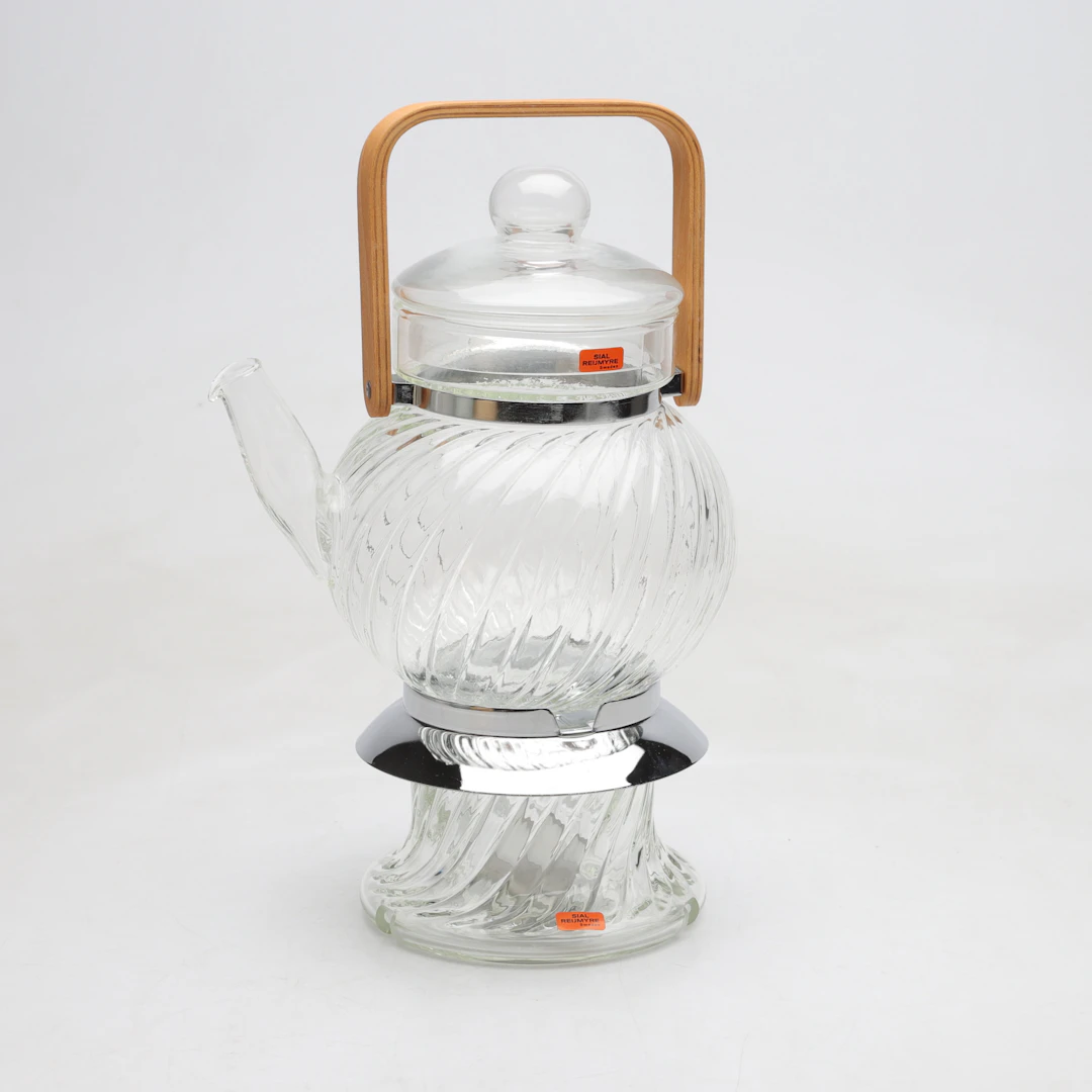 TEKANNA & VÄRMARE, glas, "Sial", Reijmyre, 1900-talets andra hälft.