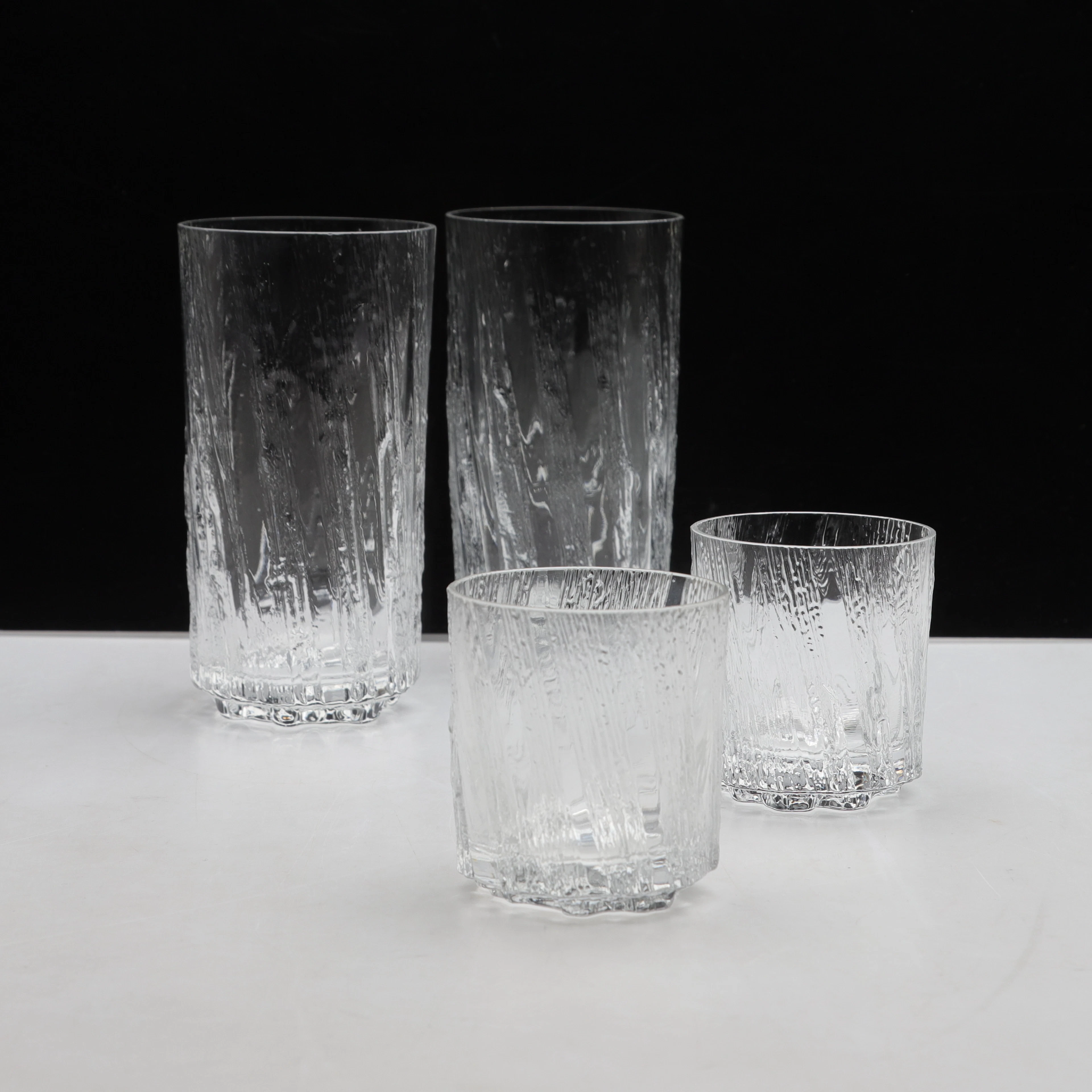 TAPIO WIRKKALA. Glas, 14 st, "Kuura", Iittala, Finland.
