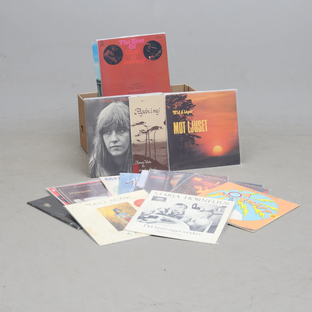 VINYLSKIVOR, LP och EP, parti, blandade artister, bla Elvis Presley