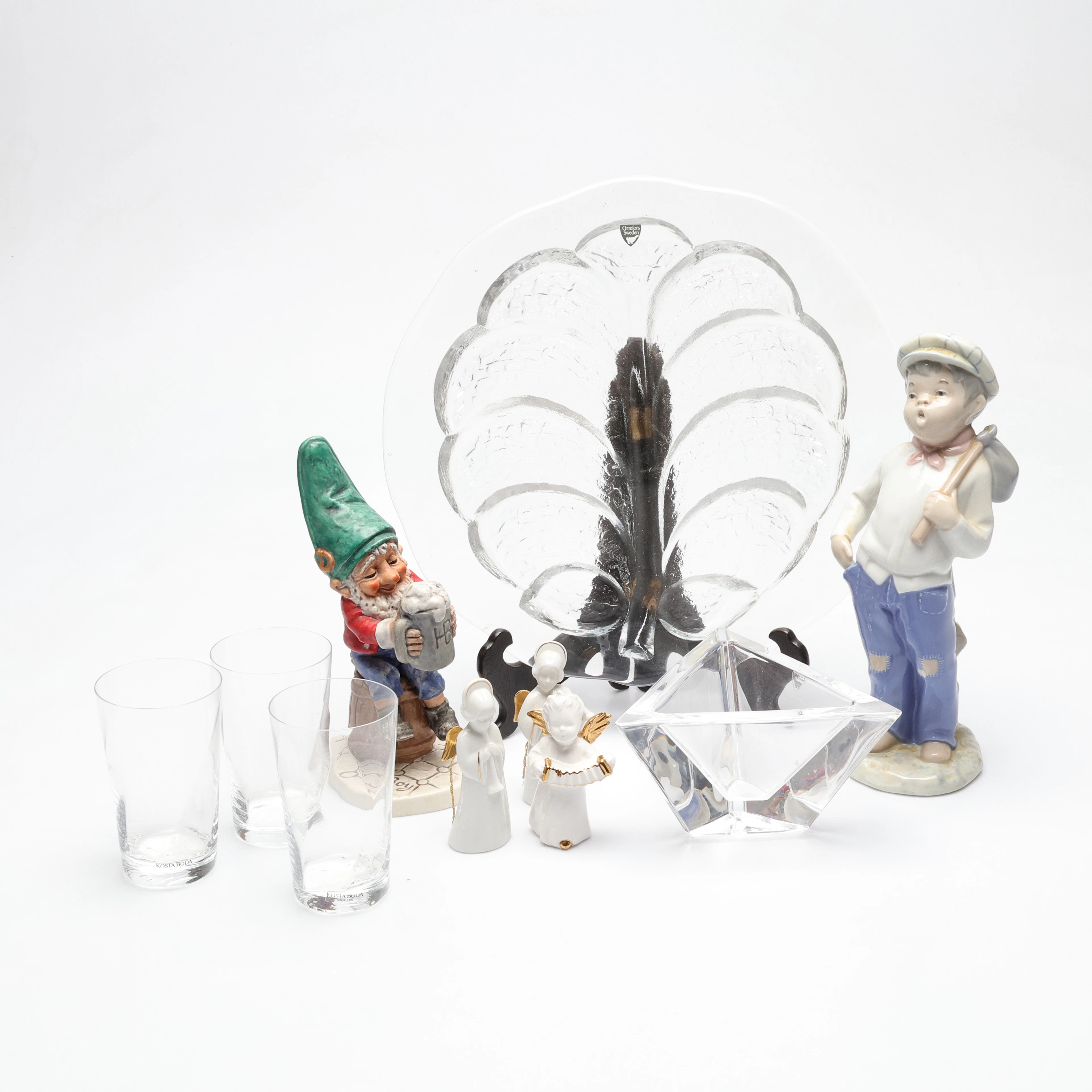 PARTI GLAS och FIGURINER, tio delar.