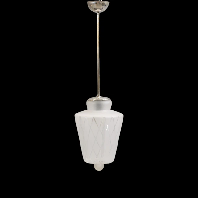 TAKLAMPA, etsat glas, Swedish Modern, 1940-tal.