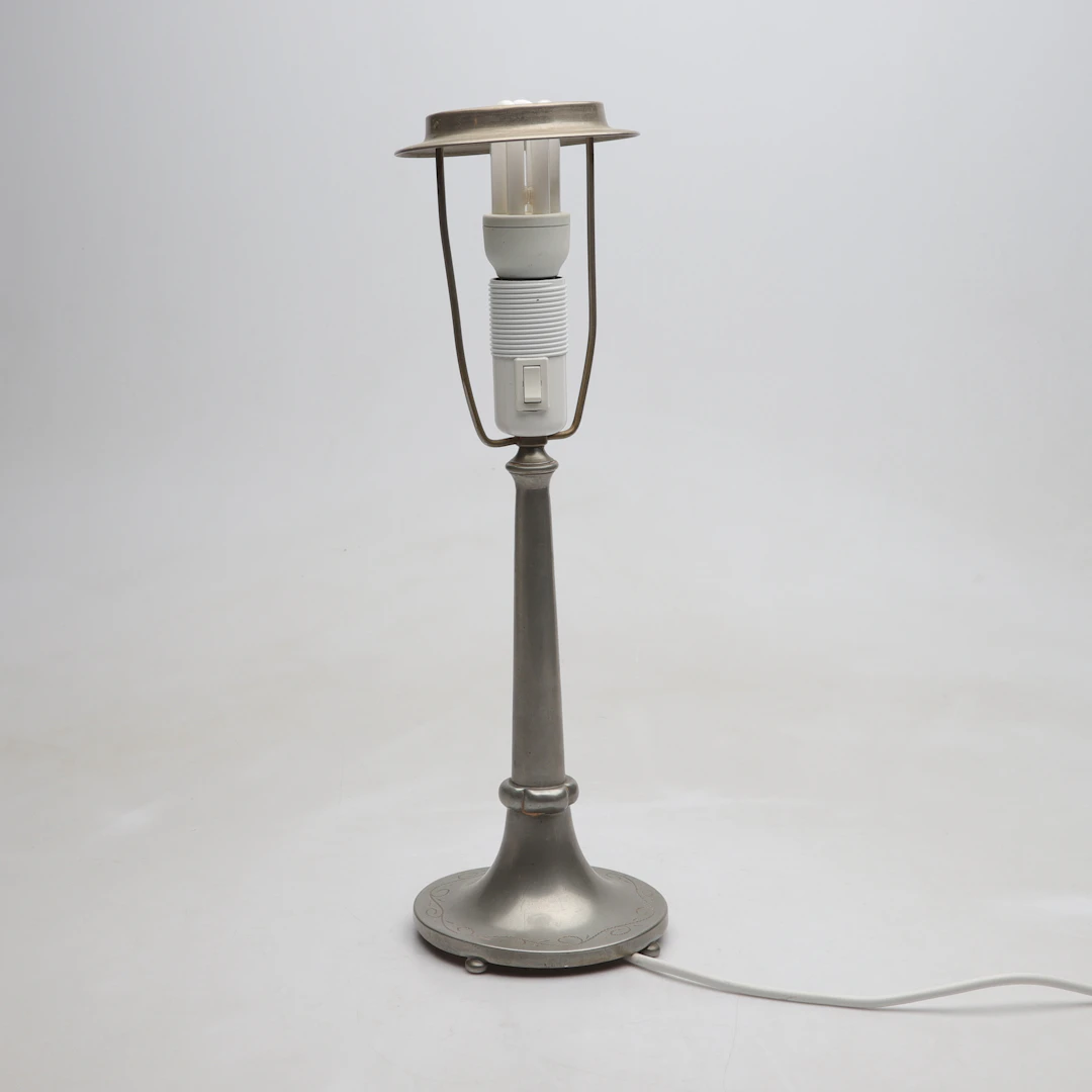 BORDSLAMPA, Tenn, Edlunds Silverfabrik AB, 1929.
