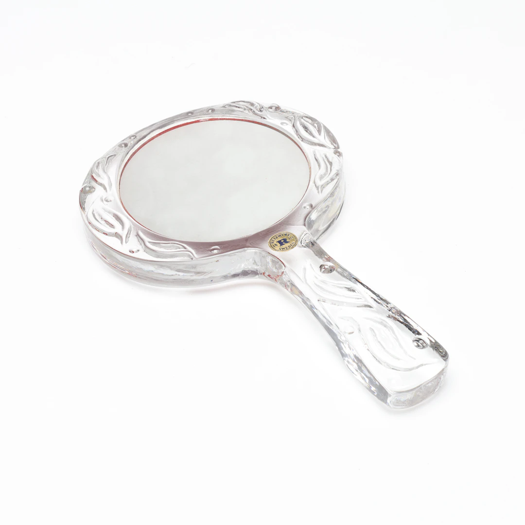 HANDSPEGEL, glas, Reijmyre glasbruk.
