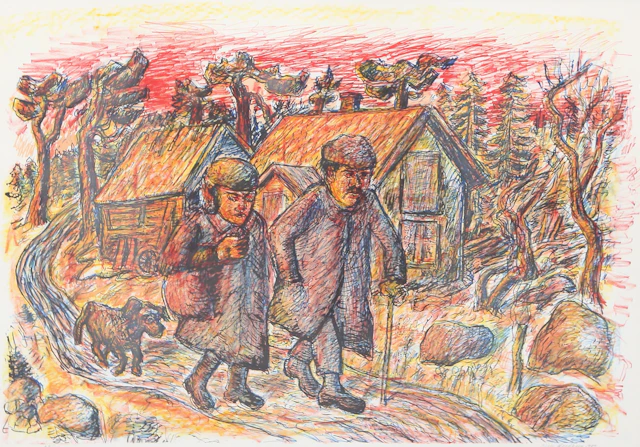 OLLE NORDBERG. litografi, signerad och numrerad 28/40.