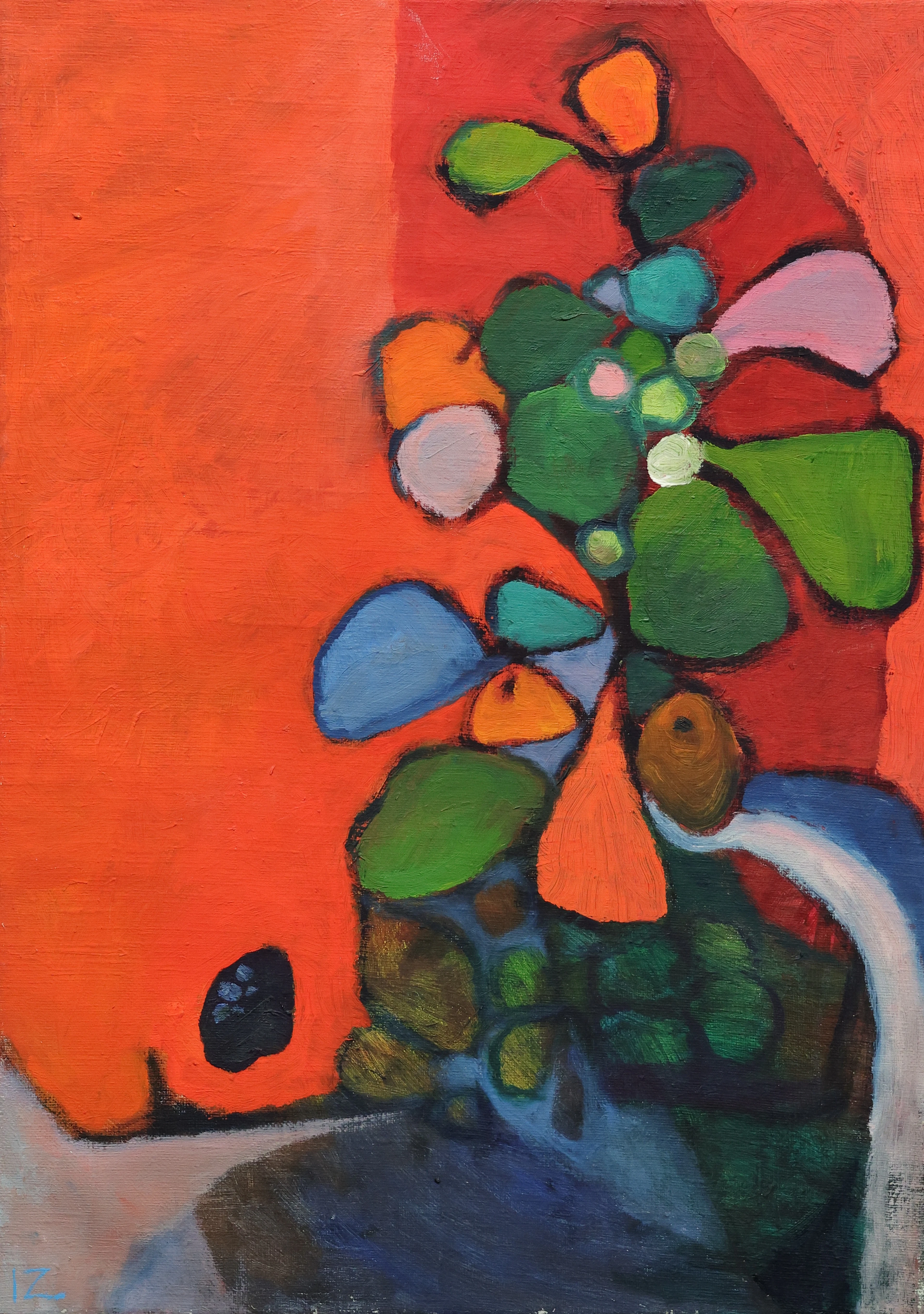 INGVAR ZACKRISSON. olja på duk, ''växten'', monogramsignerad.