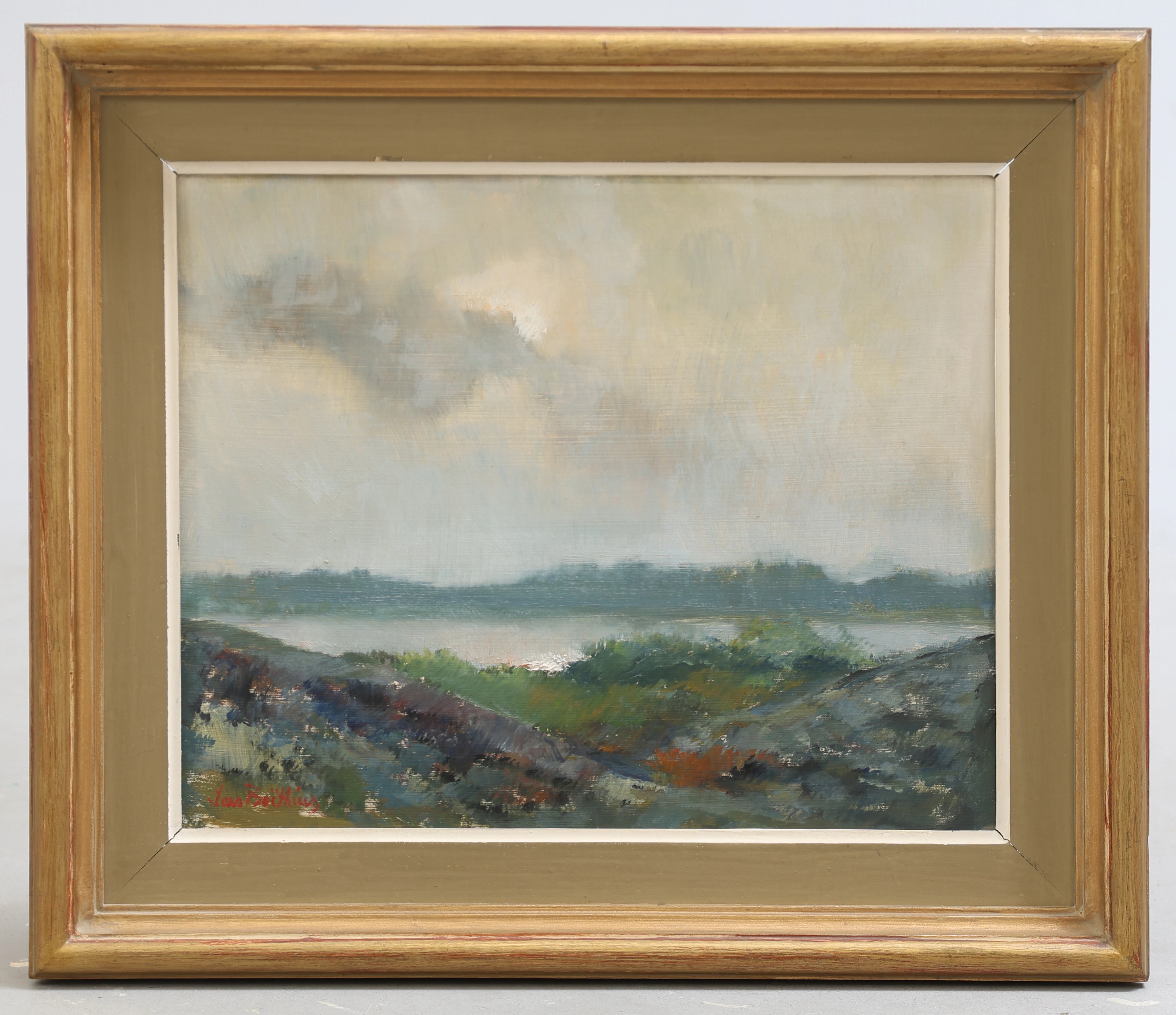 LARS BOËTHIUS. olja på pannå, signerad.