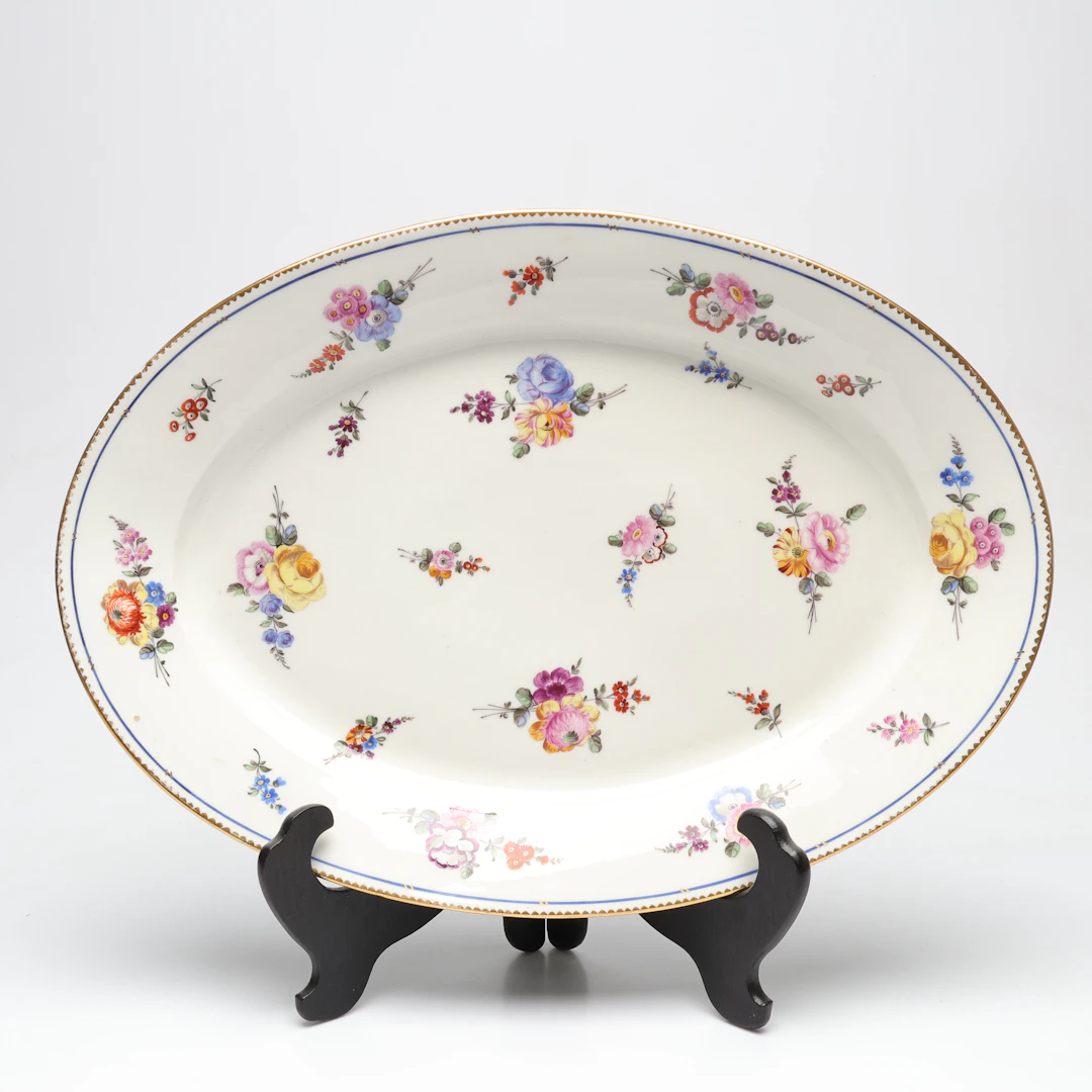 FAT, porslin, Sevres liknande stämpel, 1800 tal.