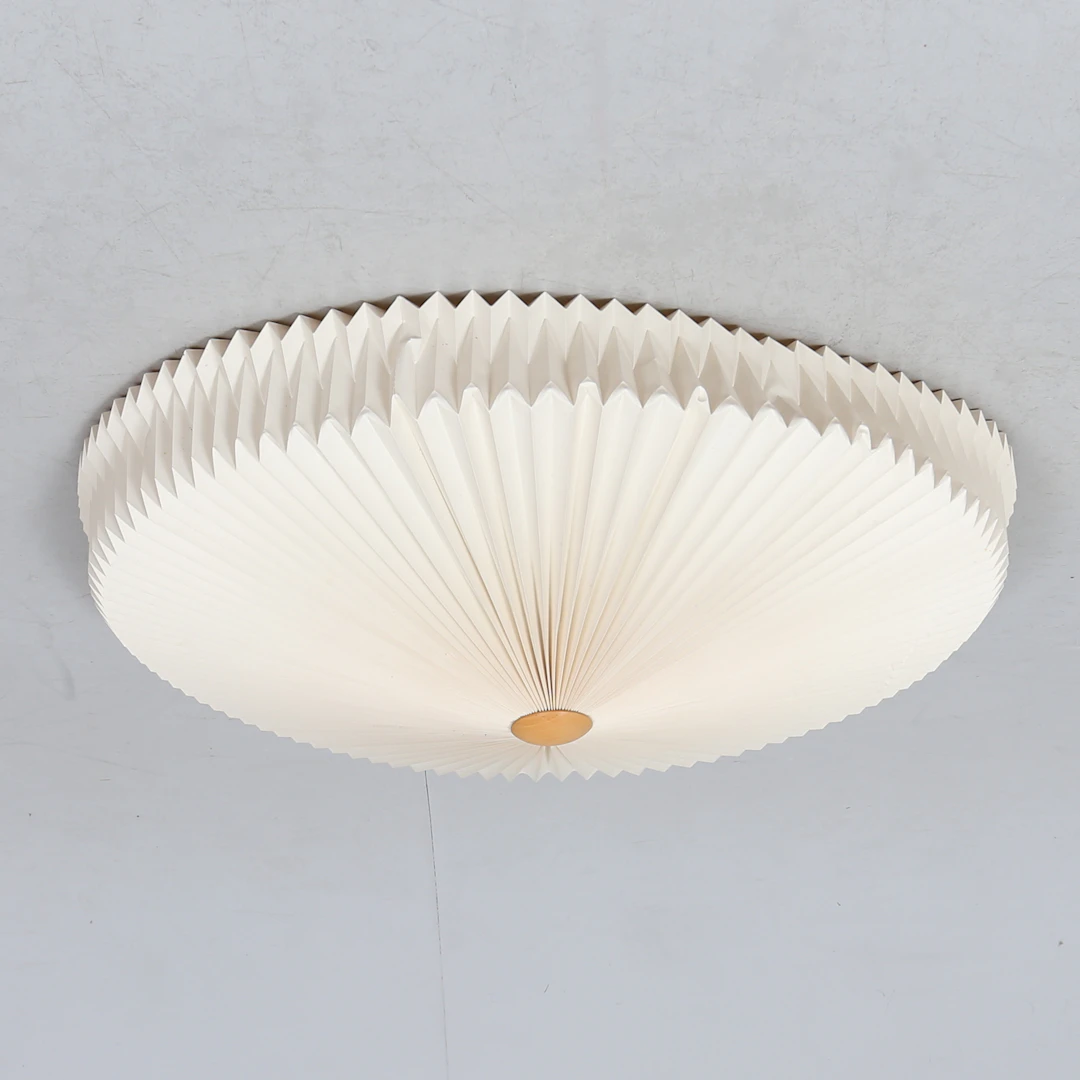 TAKLAMPA/PLAFOND, plisserad, 1900-tal.
