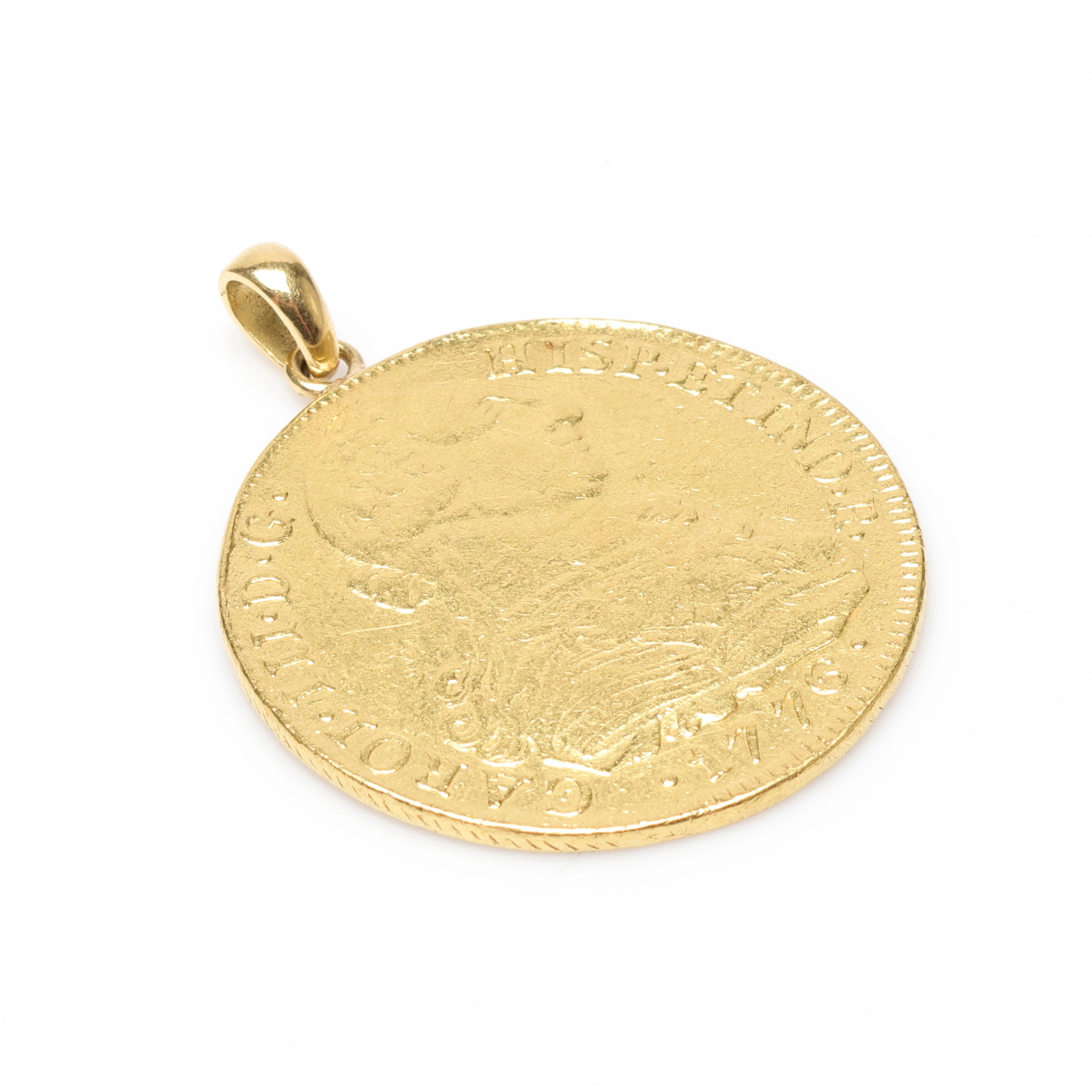 GULDMYNT, Carlos III, 1776, vikt ca 27,5 g.