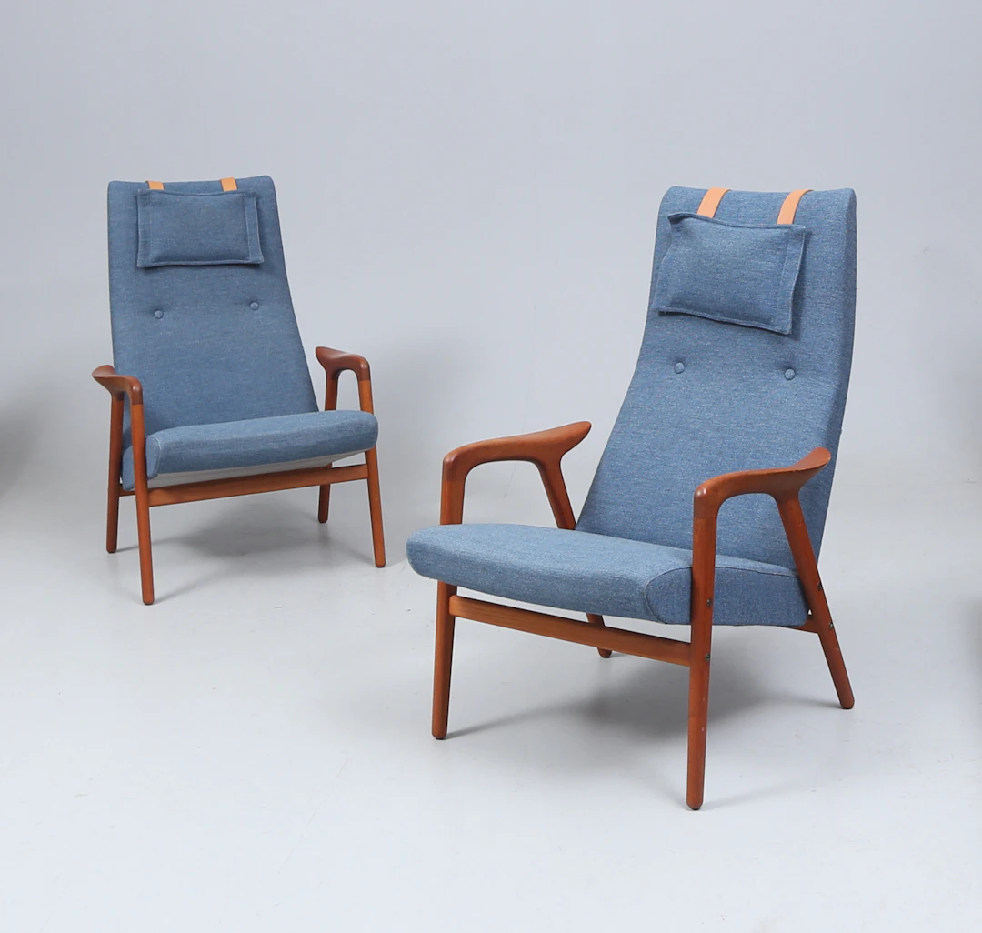 YNGVE EKSTRÖM. 1913-1988. 1 par fåtöljer, "Mingo", Swedese, Sverige, 1950-tal.