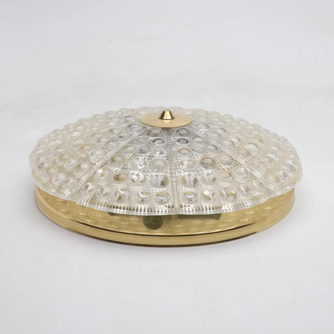 CARL FAGERLUND. taklampa, glas/mässing, modell 1785/111, Orrefors/Nya