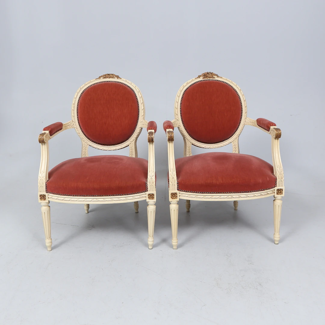 KARMSTOLAR, 1 par, gustaviansk stil.