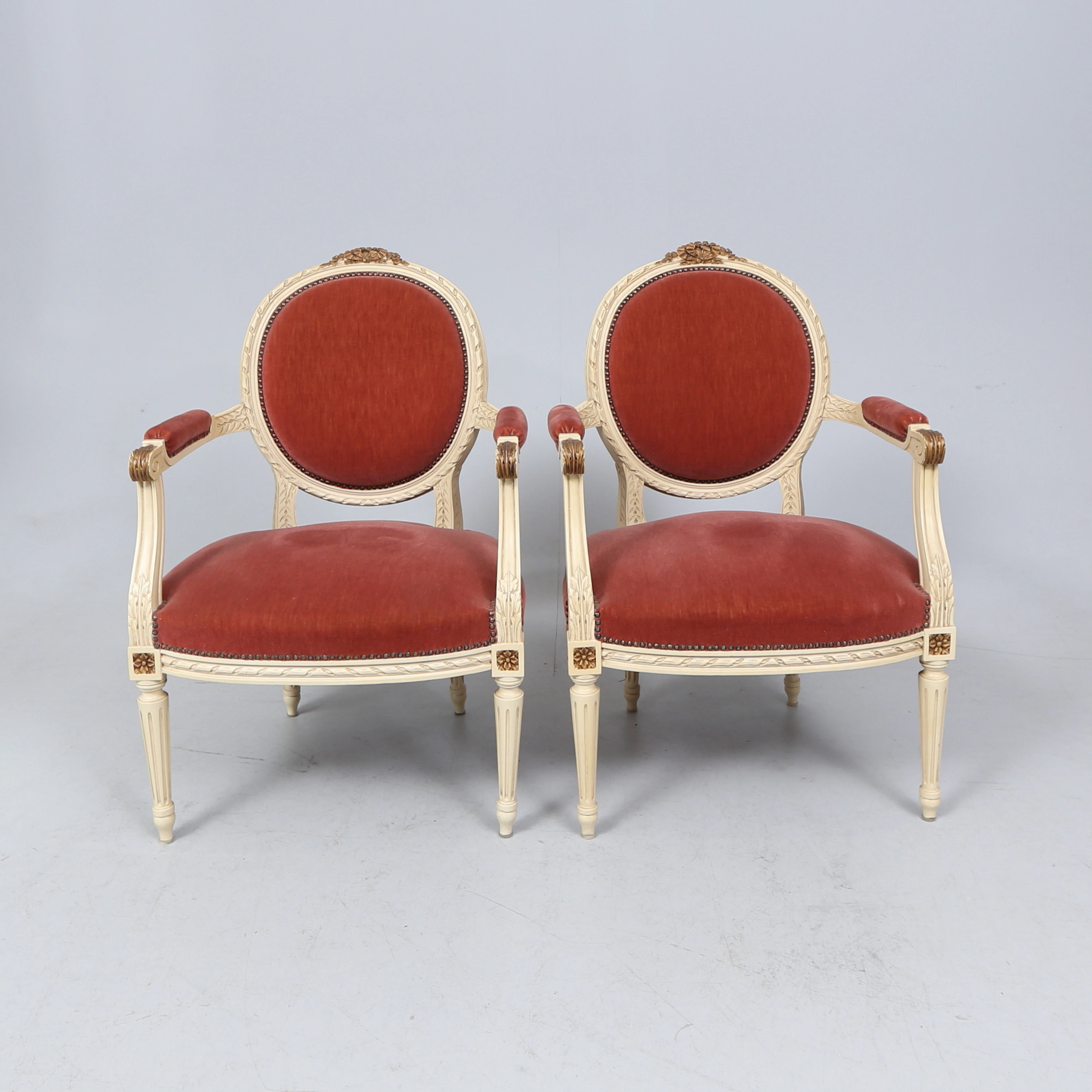KARMSTOLAR, 1 par, gustaviansk stil.