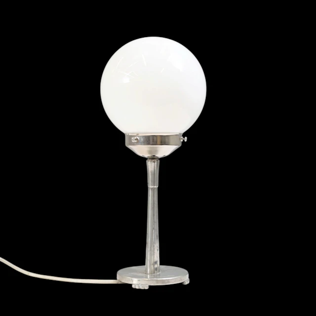 BORDSLAMPA, tenn & glas, Art Deco, 1930-tal.