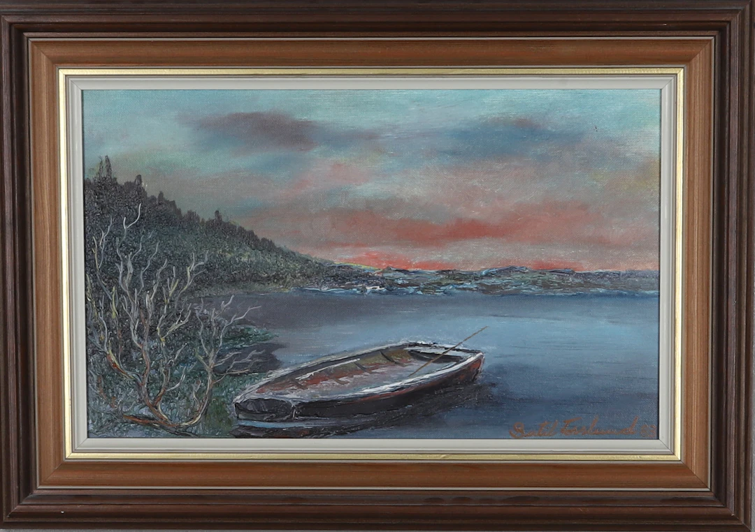 BERTIL FORSLUND. "Ekan", olja på pannå, signerad och daterad -83.