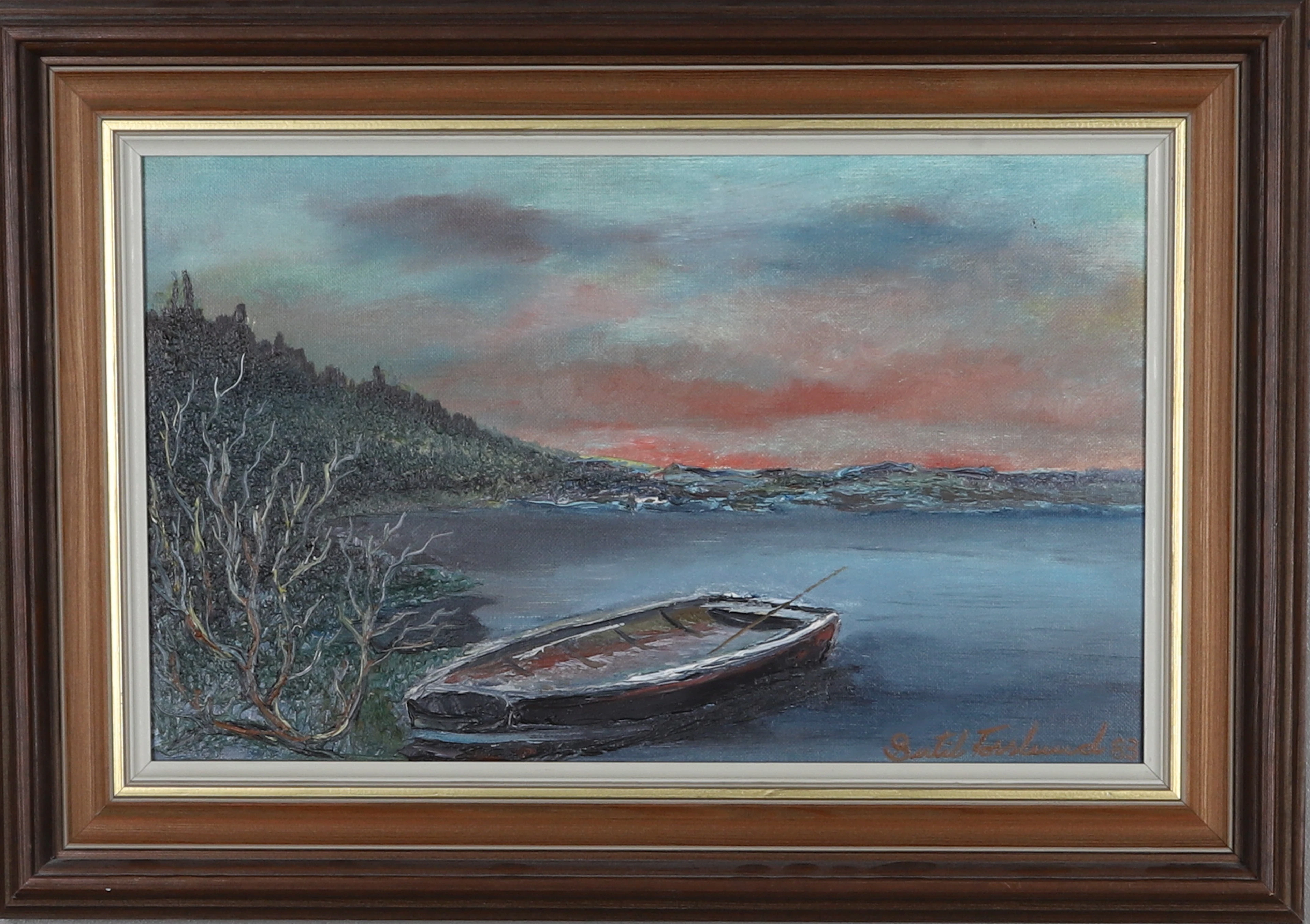 BERTIL FORSLUND. "Ekan", olja på pannå, signerad och daterad -83.