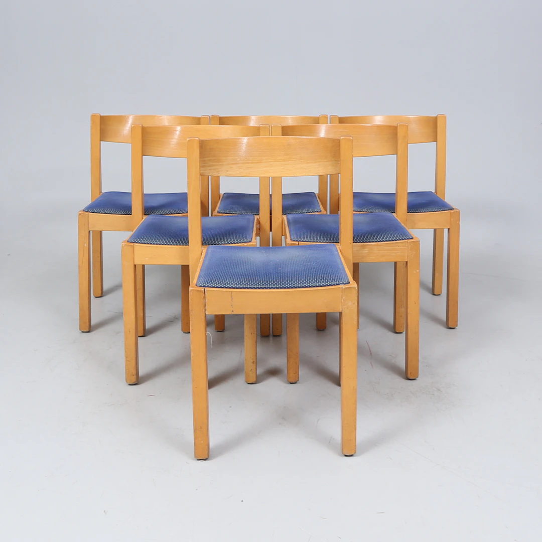 ORKESTERSTOLAR, 6st, lövträ, Balzar Beskow.