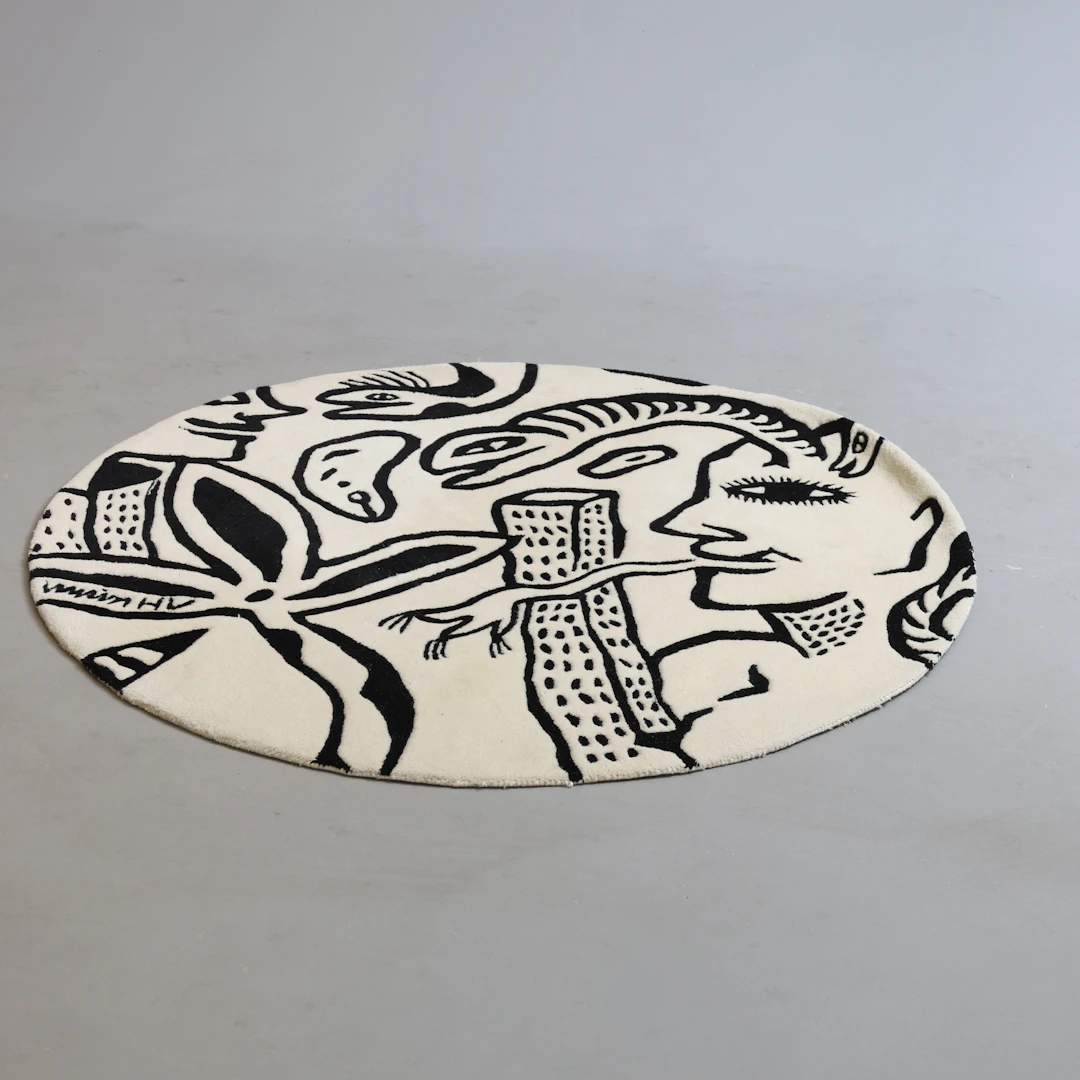 ULRICA HYDMAN-VALLIEN. matta, ull, "Esperanto". Diameter ca 150 cm.