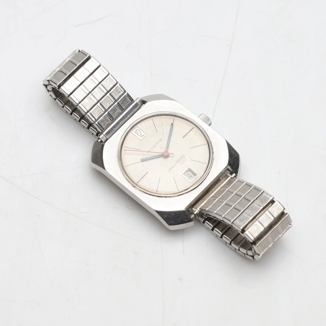 ARMBANDSUR, stål, James Bond 007, Moeris, 1960-tal.