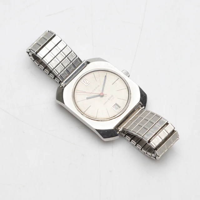 ARMBANDSUR, stål, James Bond 007, Moeris, 1960-tal.