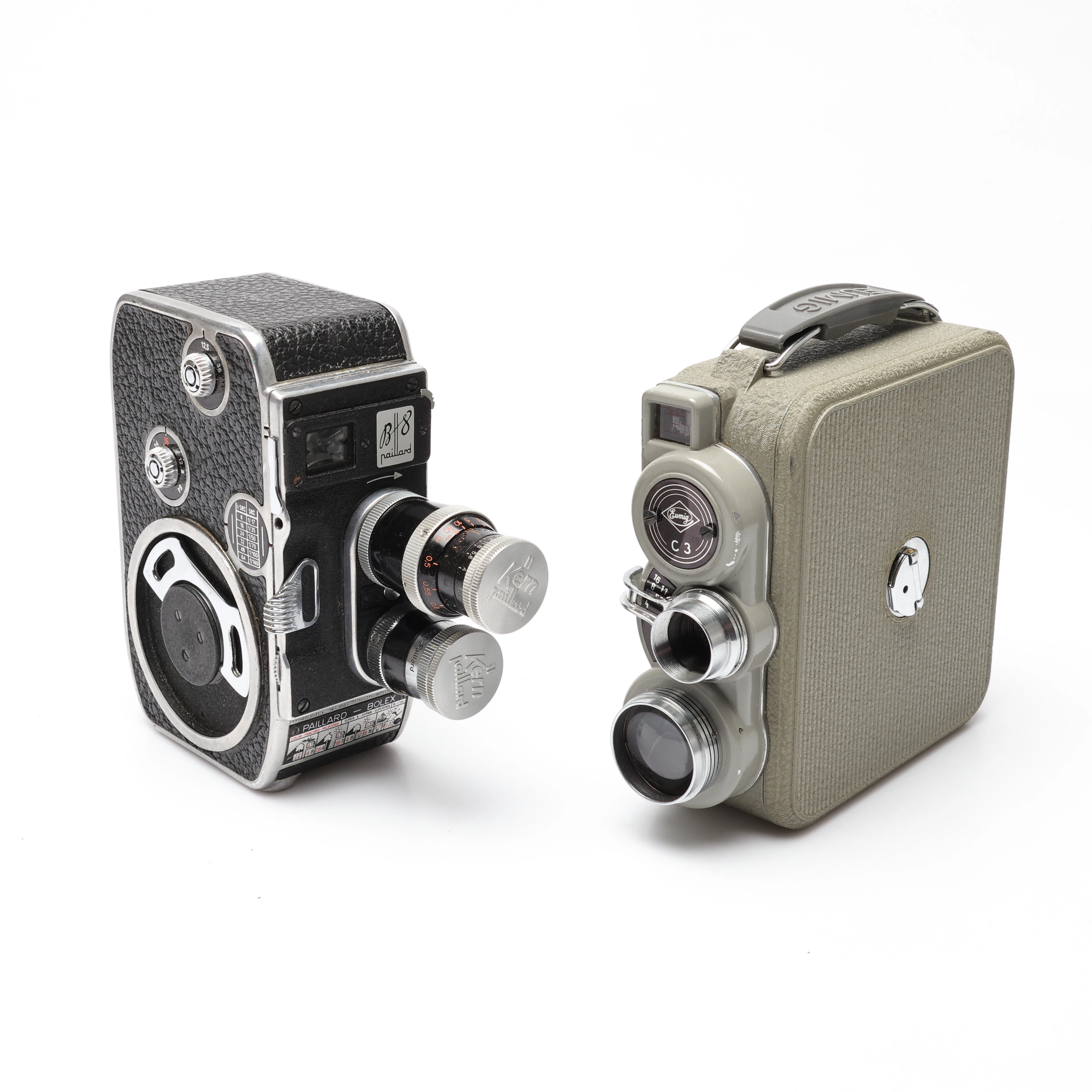 FILMKAMEROR, 2st, Bolex Kern Paillard samt Eumig C3.
