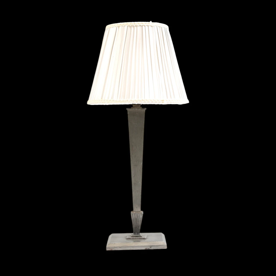 BORDSLAMPA, tenn, Art Déco, 1920-/30-tal.
