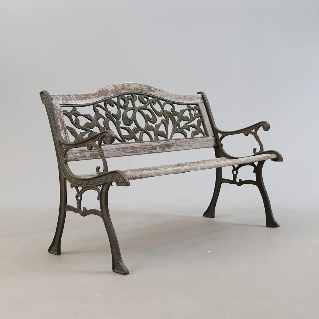 TRÄDGÅRDSSOFFA, gjutjärn och trä, 19/2000-tal.